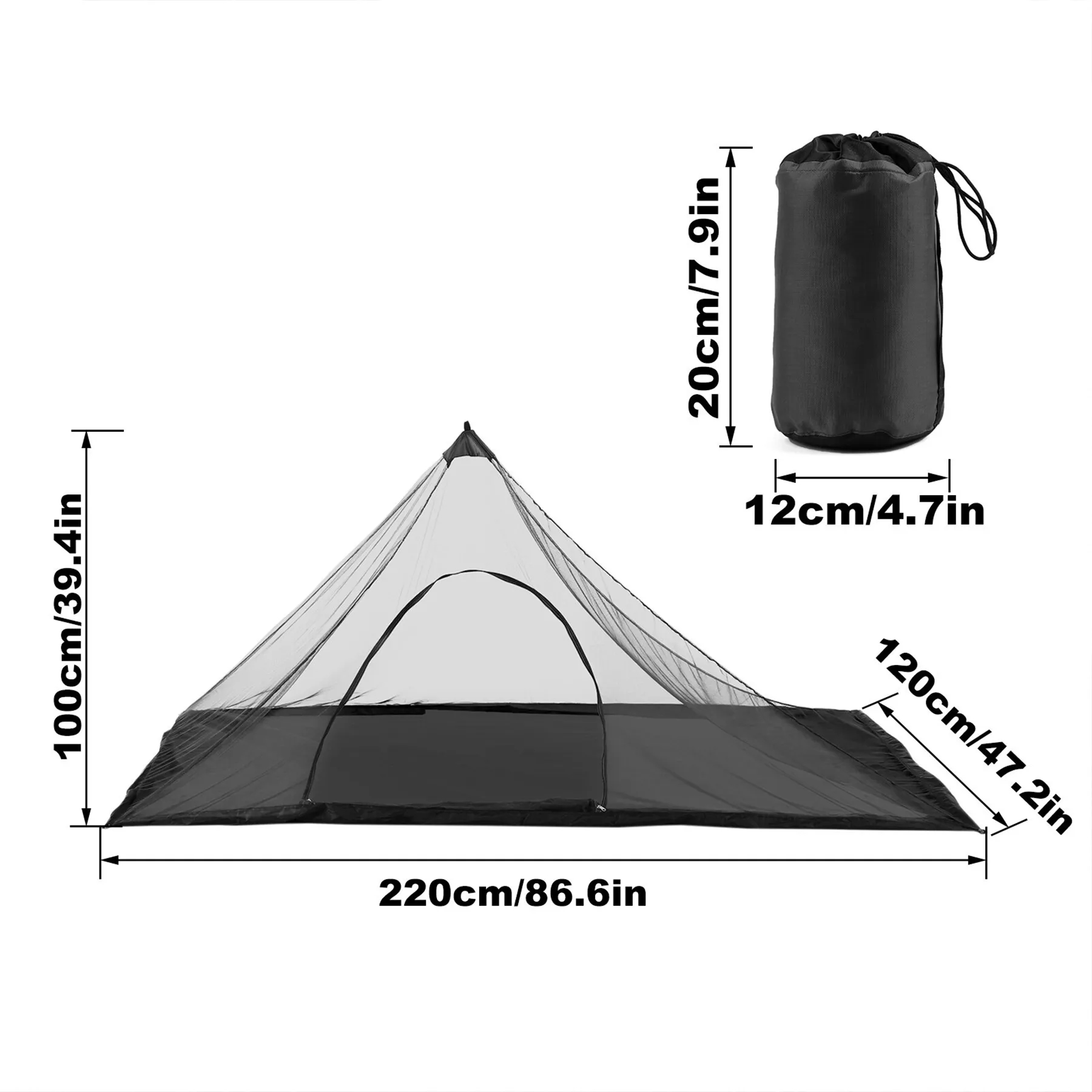 Polyester Portable Zipper Camping Mosquito Net 4