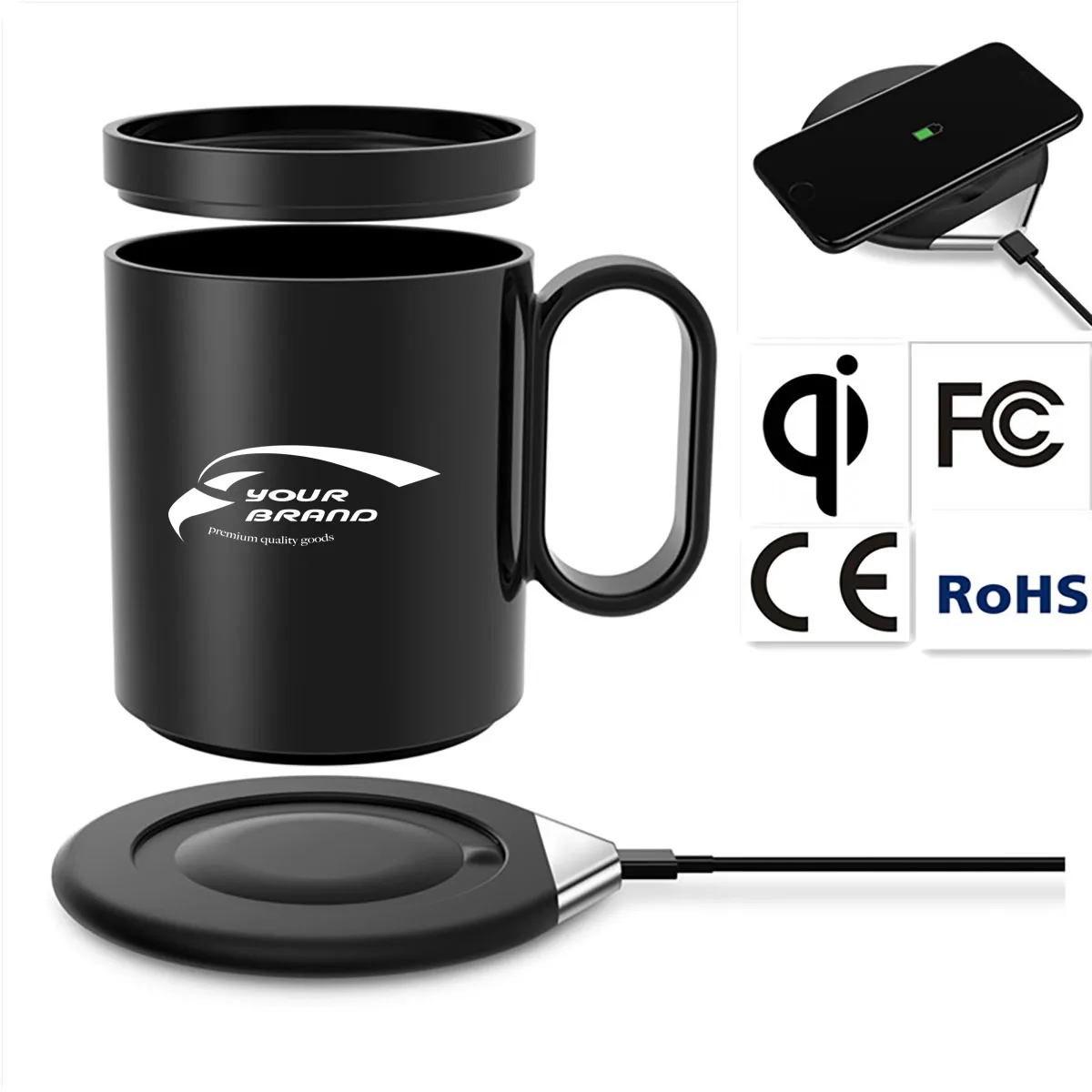 Wireless Charging Pad Coffee Cup Warmer Waterproof Charger 3