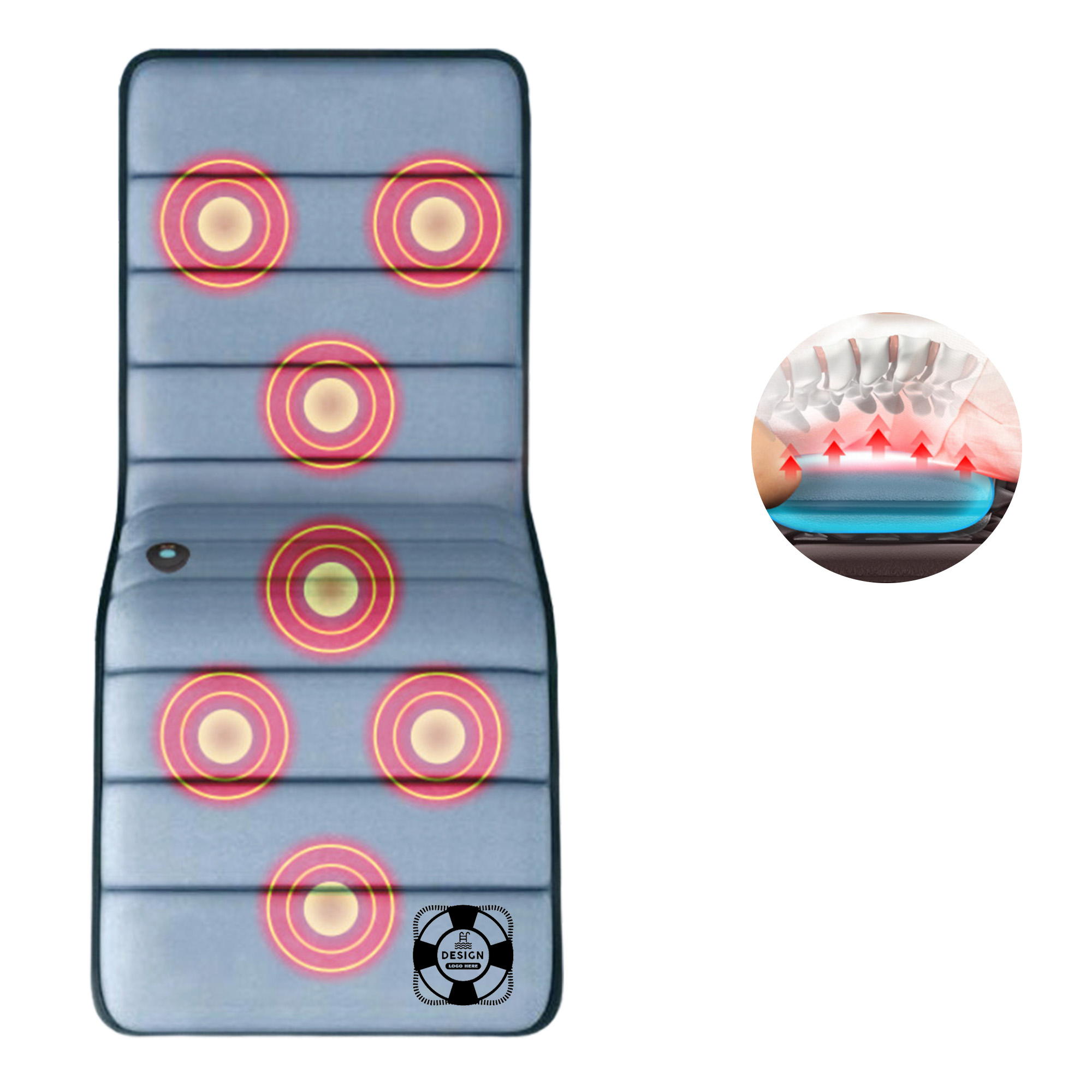 MOQ 50 Electric Massage Cushion for Neck and Lumbar Support 1