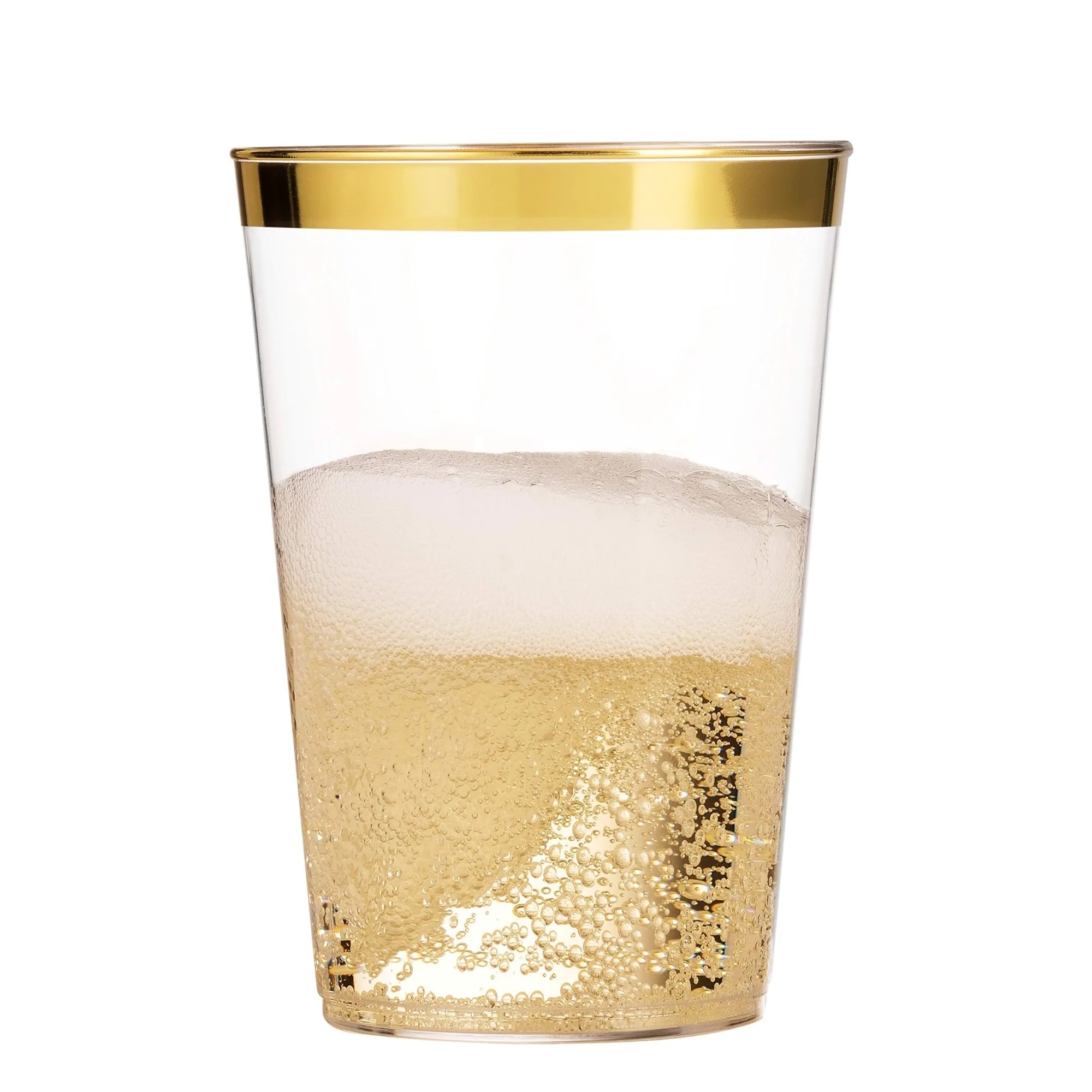 12oz Plastic Cups With Gold Rim 6