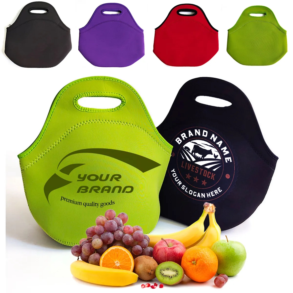 Neoprene Reusable and Foldable Insulated Thermal Lunch Bag 3