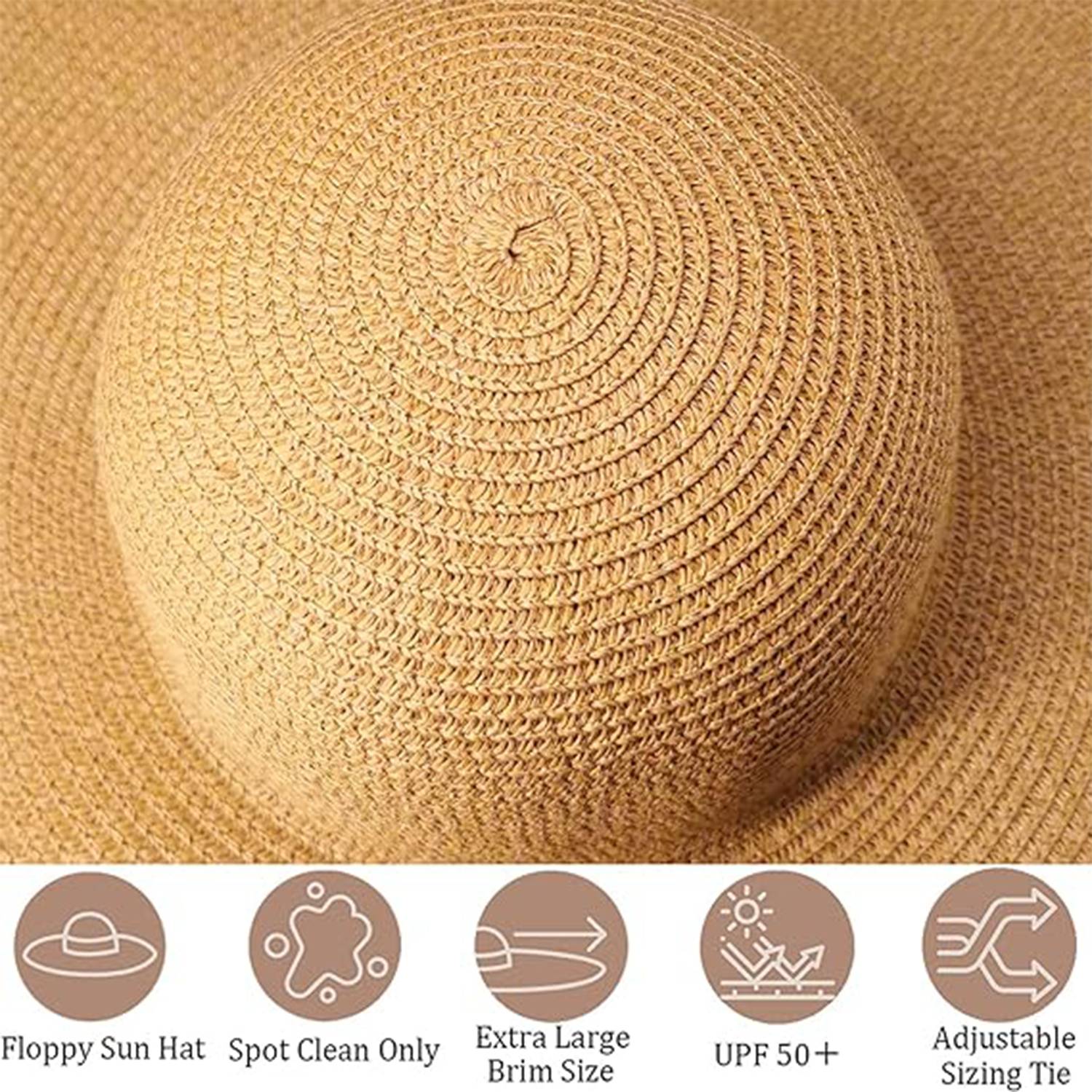 Women's straw hat with sunscreen for beach tourism 4