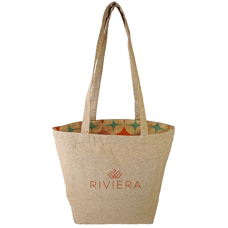 Super Sale- Reversible Colored Tweed Cotton Tote, custom tote bag with logo imprint 7