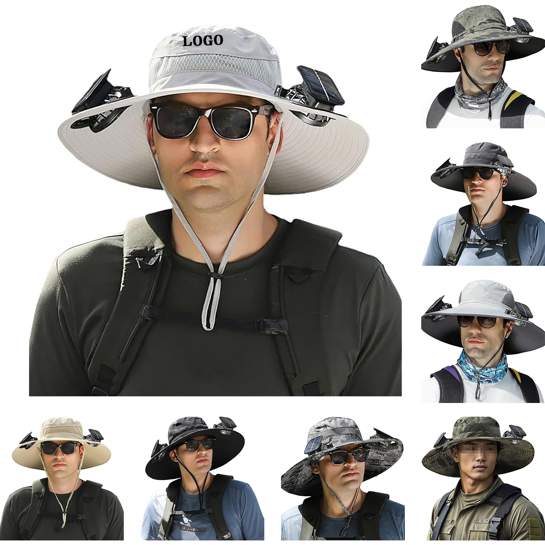 Solar Powered Cooling Fan Hat 4