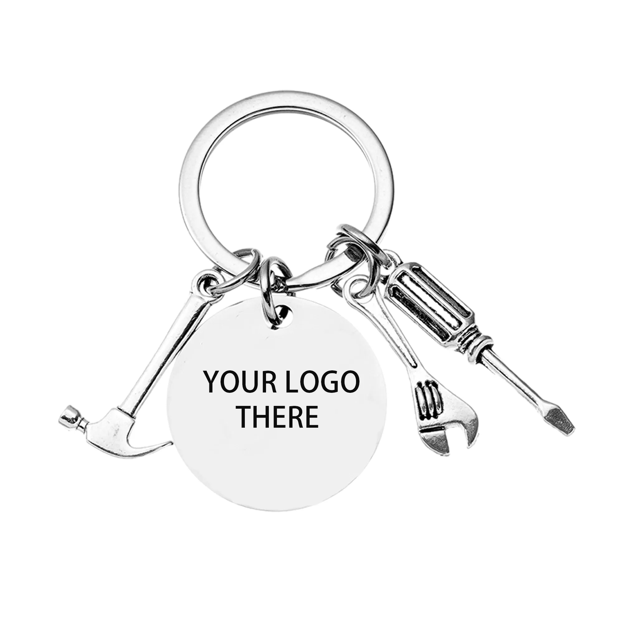 Multifunctional Keyring With Mini Hammer Screwdriver Wrench 6