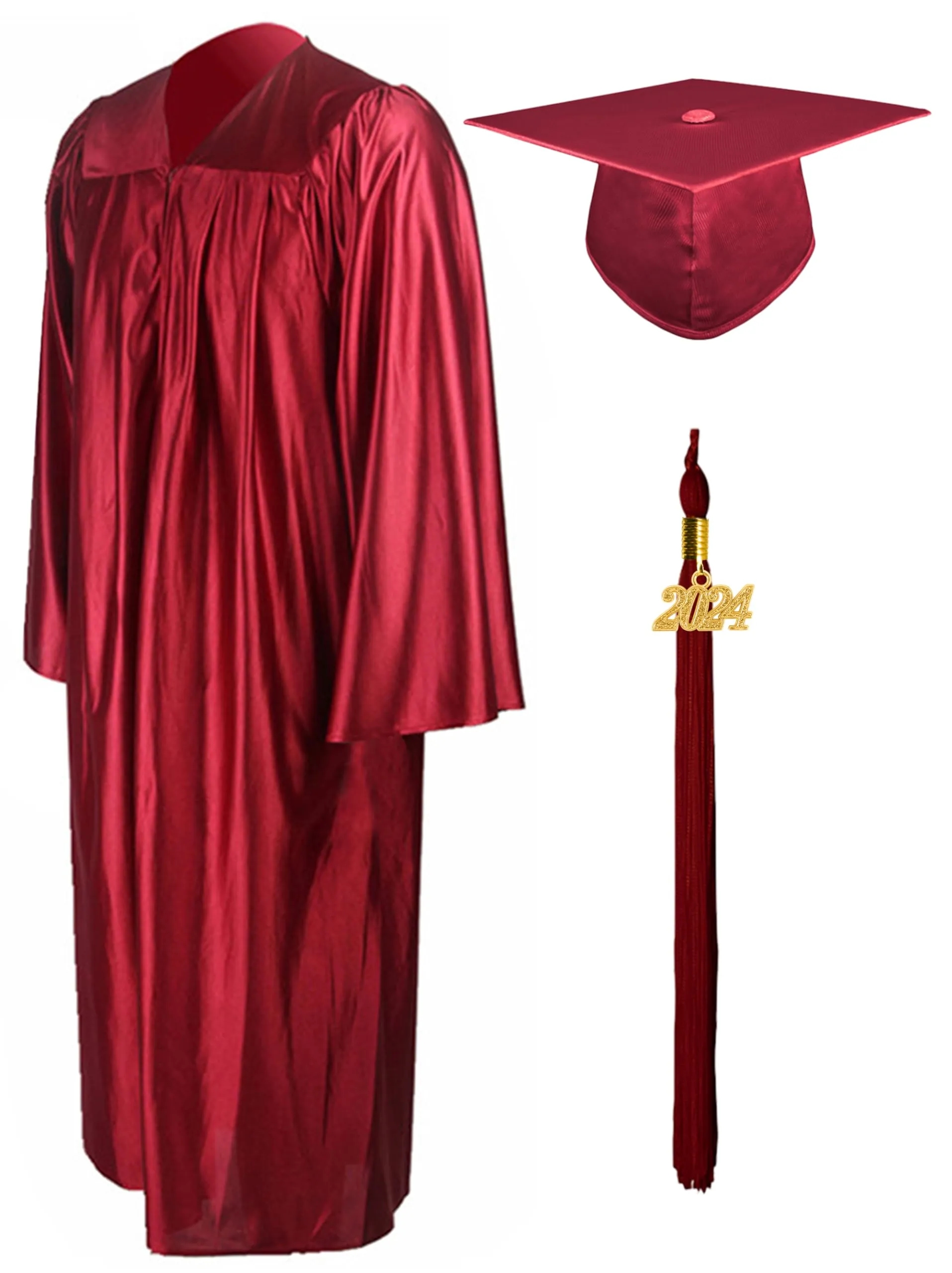 Shiny Graduation Gown Cap Tassel Set 2024 12
