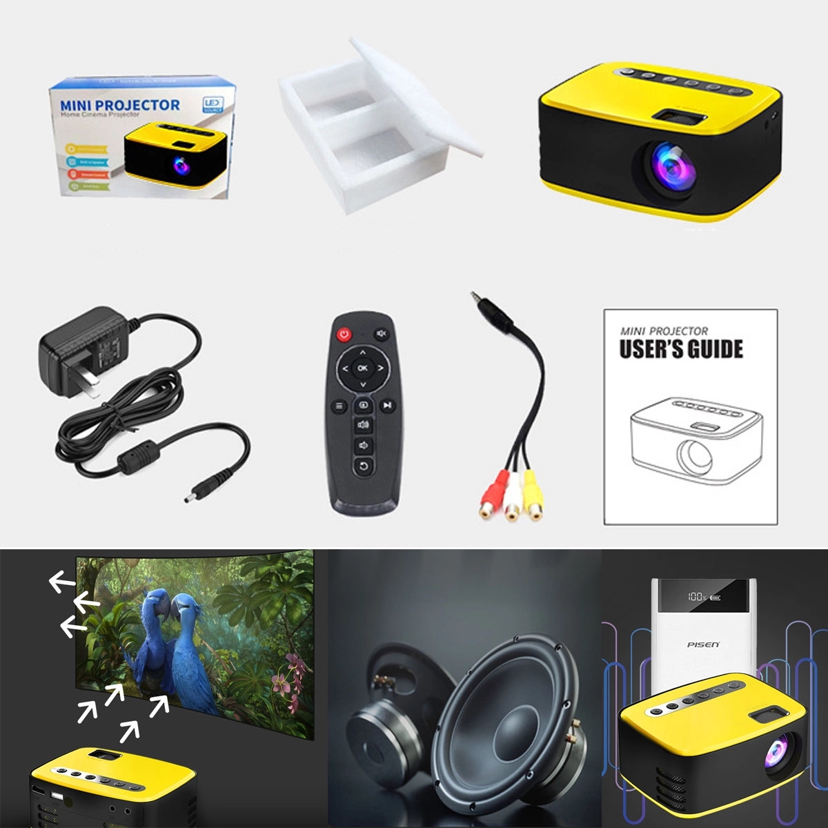 High Resolution Portable LED Projector 1080P 2