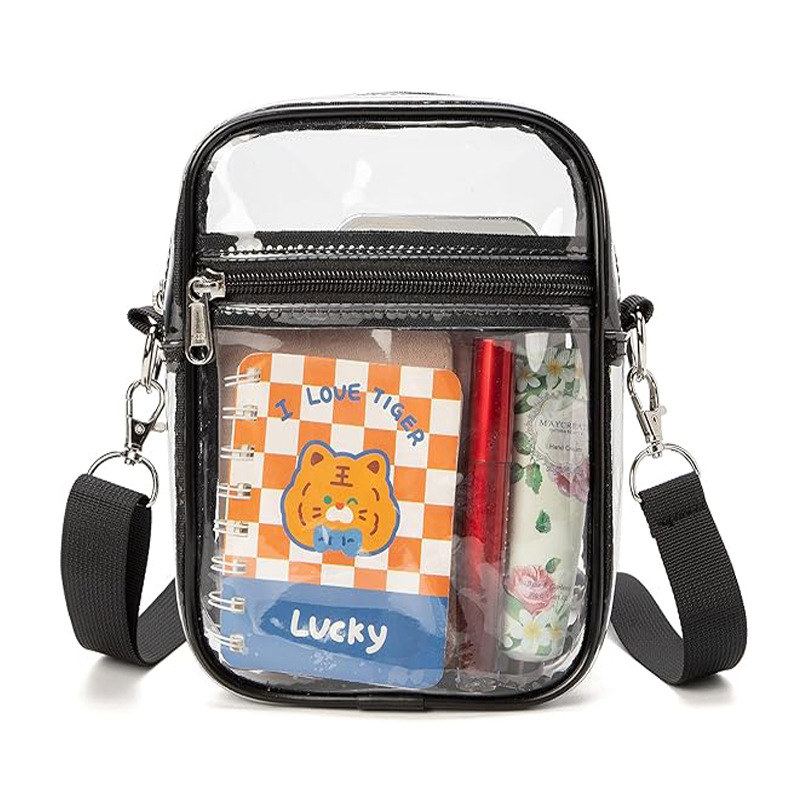 Clear Transparent PVC Crossbody Stadium Bag 1