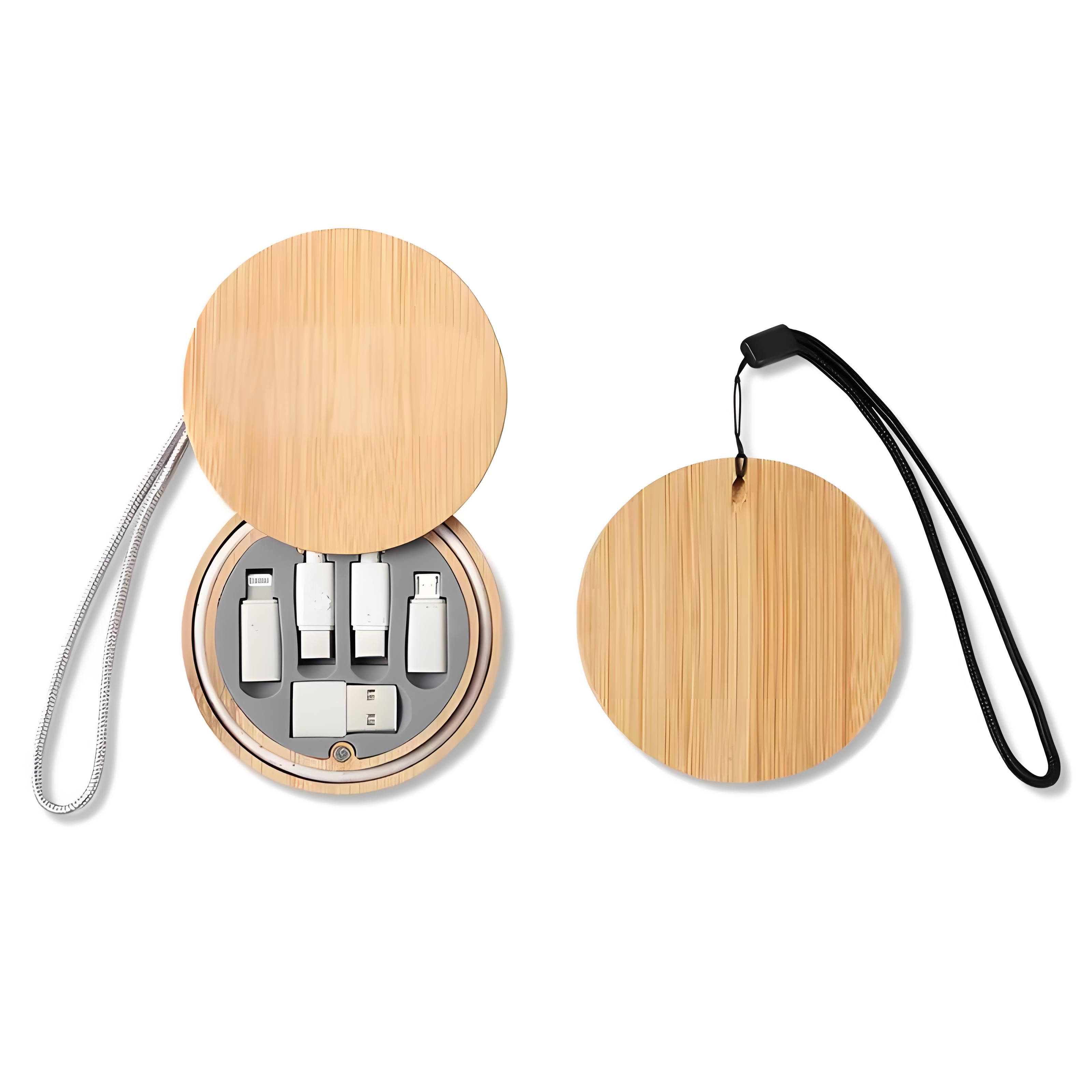 Wood Eco-Friendly Bamboo Cable Organizer 1