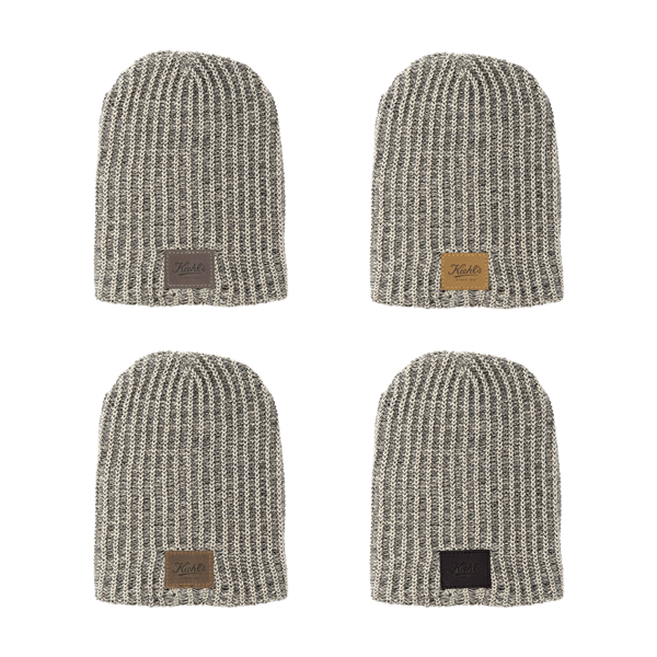 Haberdasher Knit Beanie with Leather Patch 4