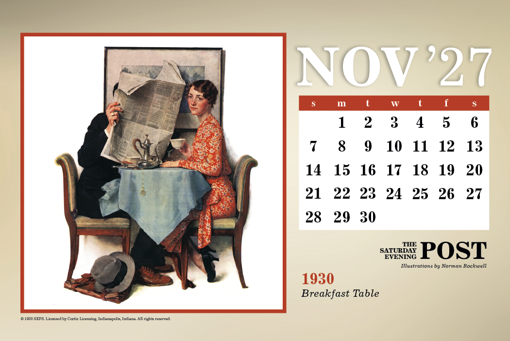 Triumph® Calendars The Saturday Evening Post Large Desk Calendar 55