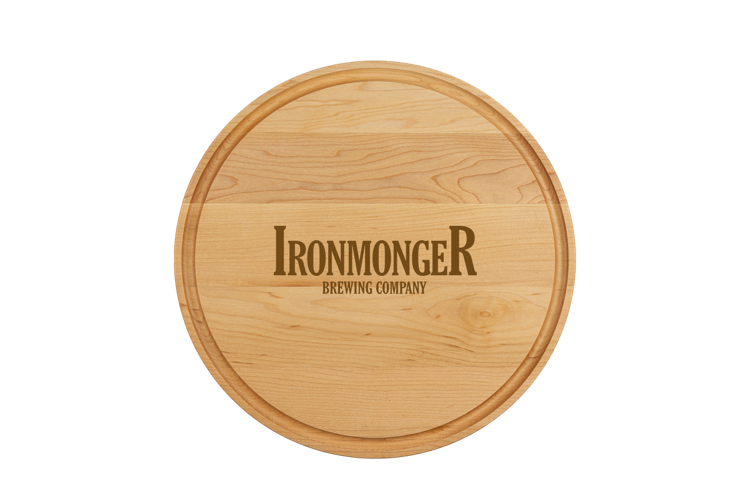 Large Maple Round Cutting Board with Juice Groove 13-1/2"x3/4" 2