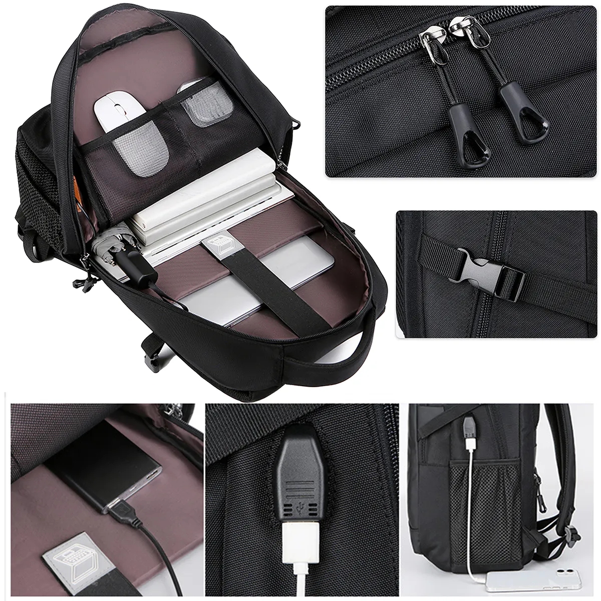 Durable Anti Theft Travel Laptop Backpack With Charging Port 4