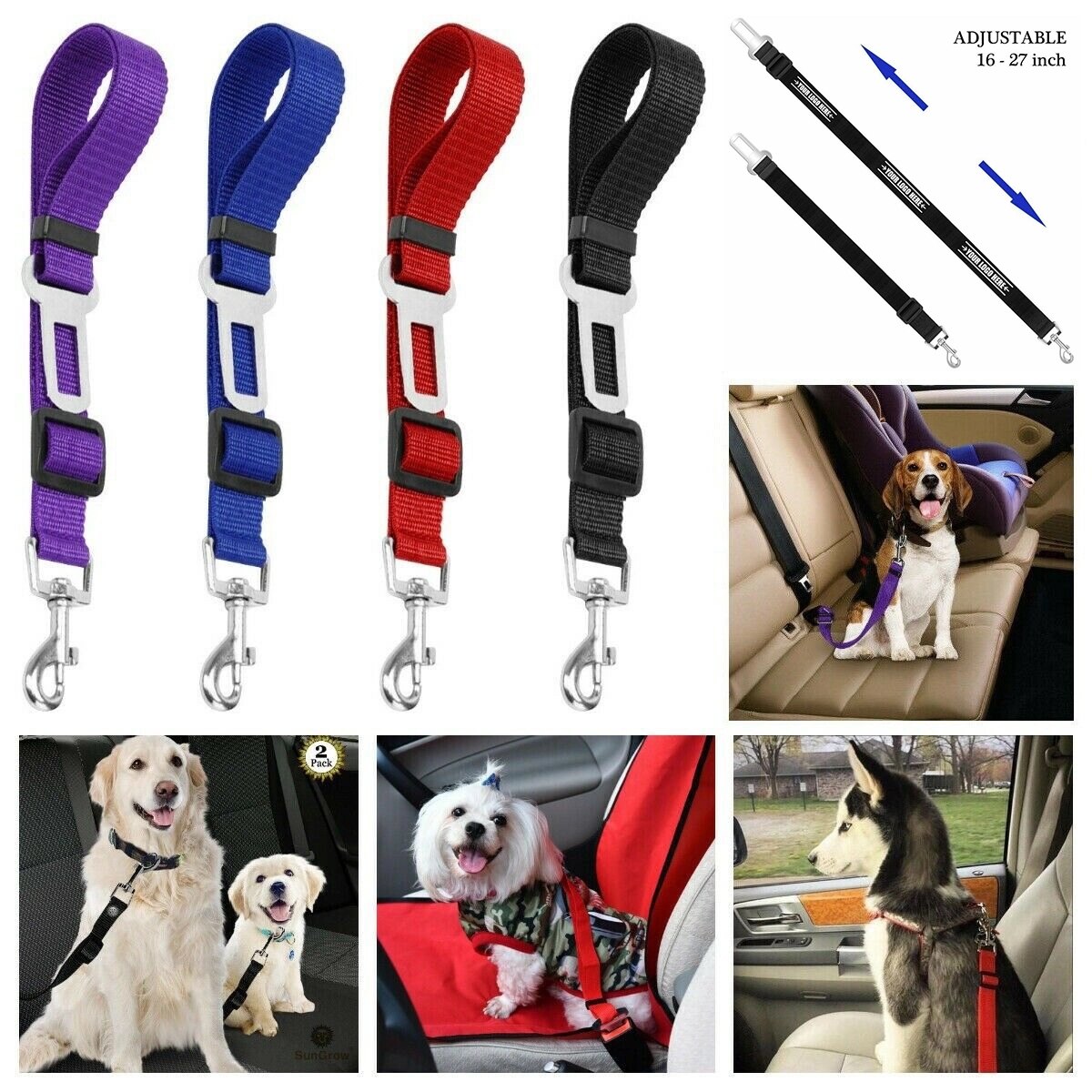 Adjustable Pet Dog Cat Car Seat Belt 2
