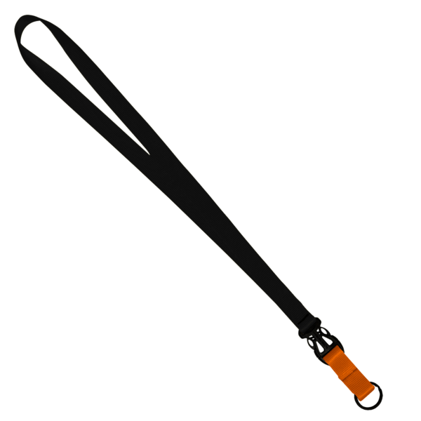 3/4" Multi color (Top and bottom) Nylon Lanyard with Plastic Slide Buckle R 128