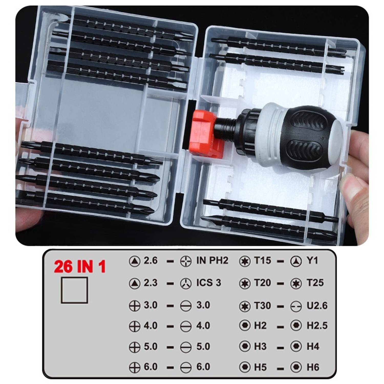26 in 1 Multifunction Carbon Steel Screwdriver Set 6