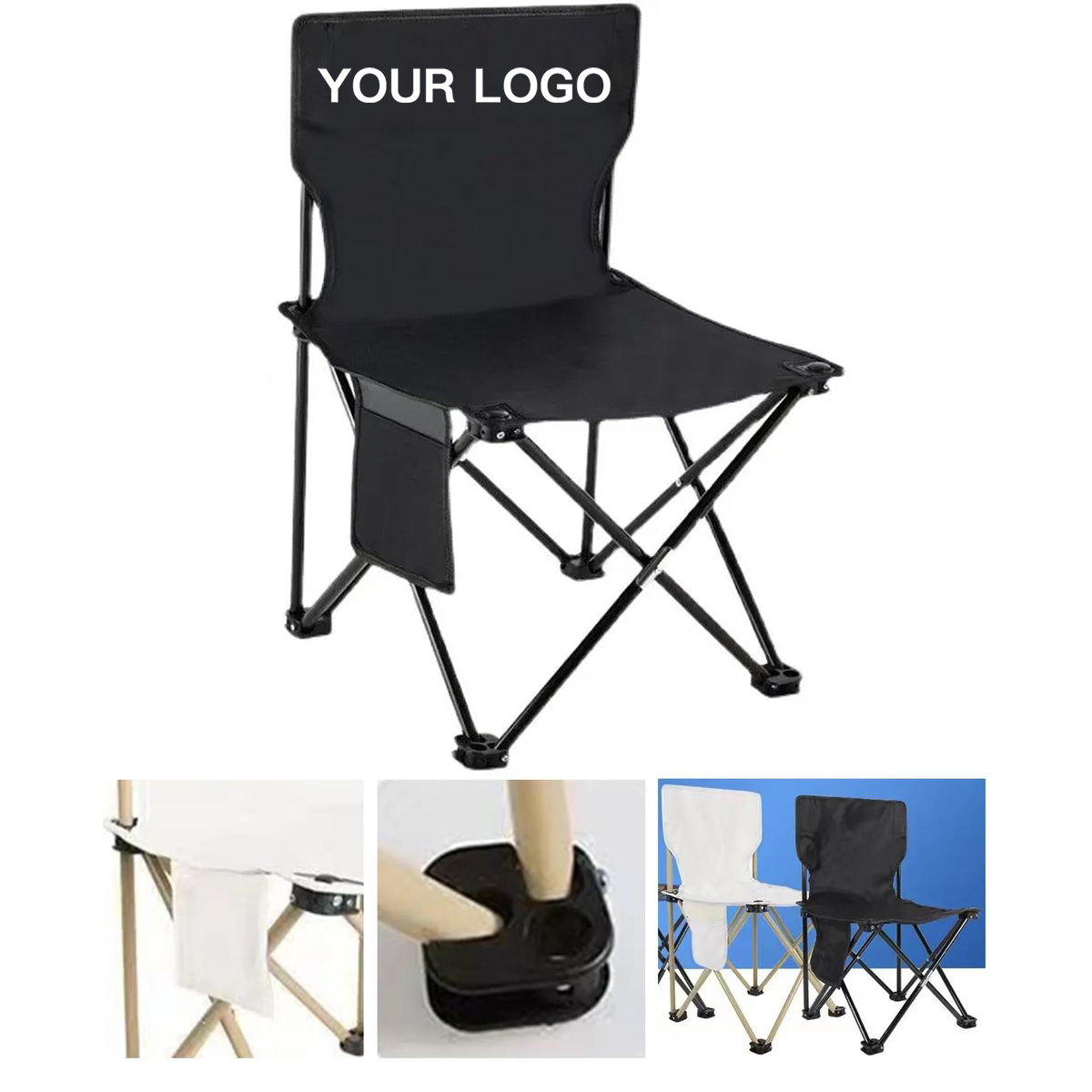 Compact Folding Chair with Side Storage Compartments 5