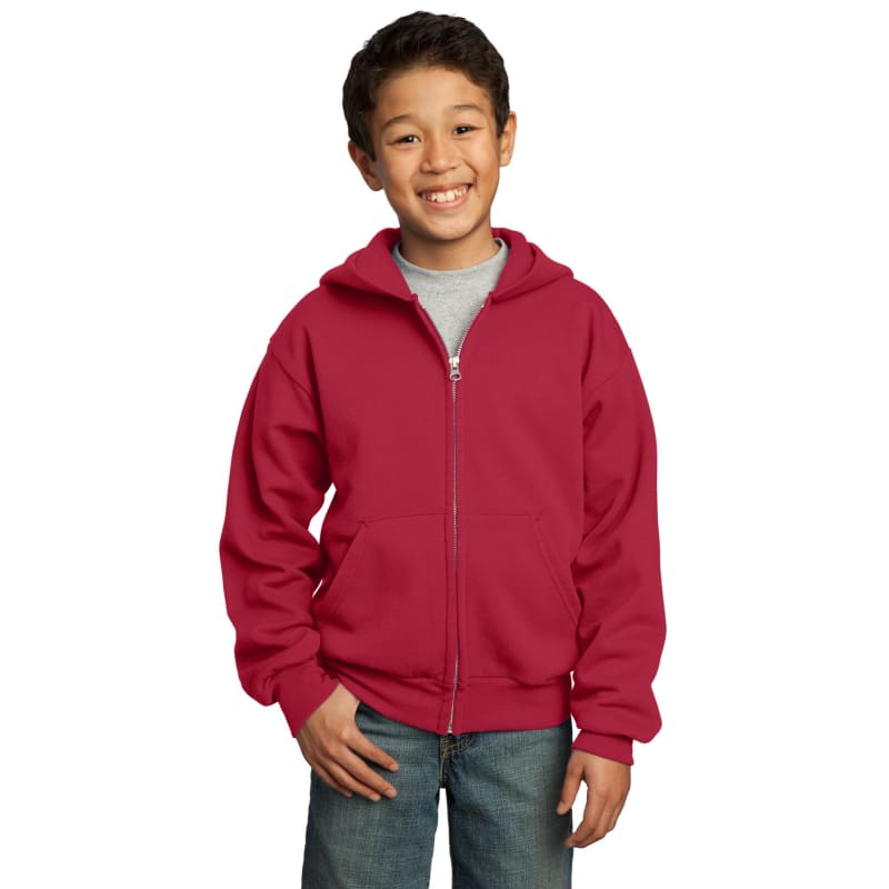 Port & Company - Youth Core Fleece Full-Zip Hooded Sweatshirt. 73
