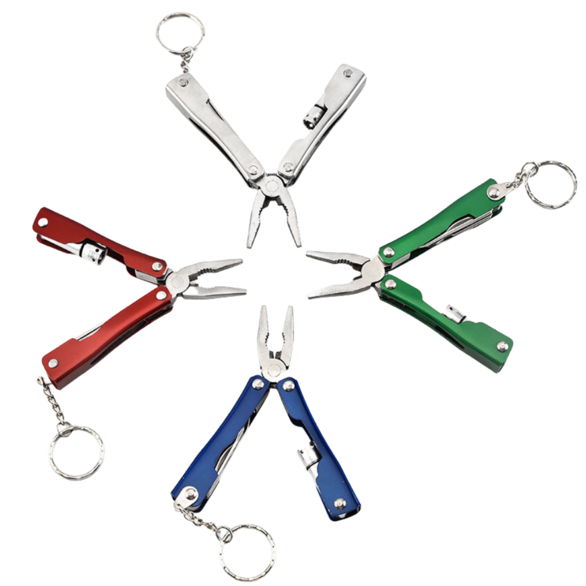Stainless Steel Multi-Tool Folding Pliers with Mini Flashlight 9