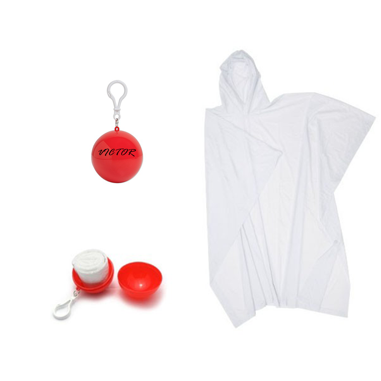 Adult Disposable Rain Promotional Poncho 1