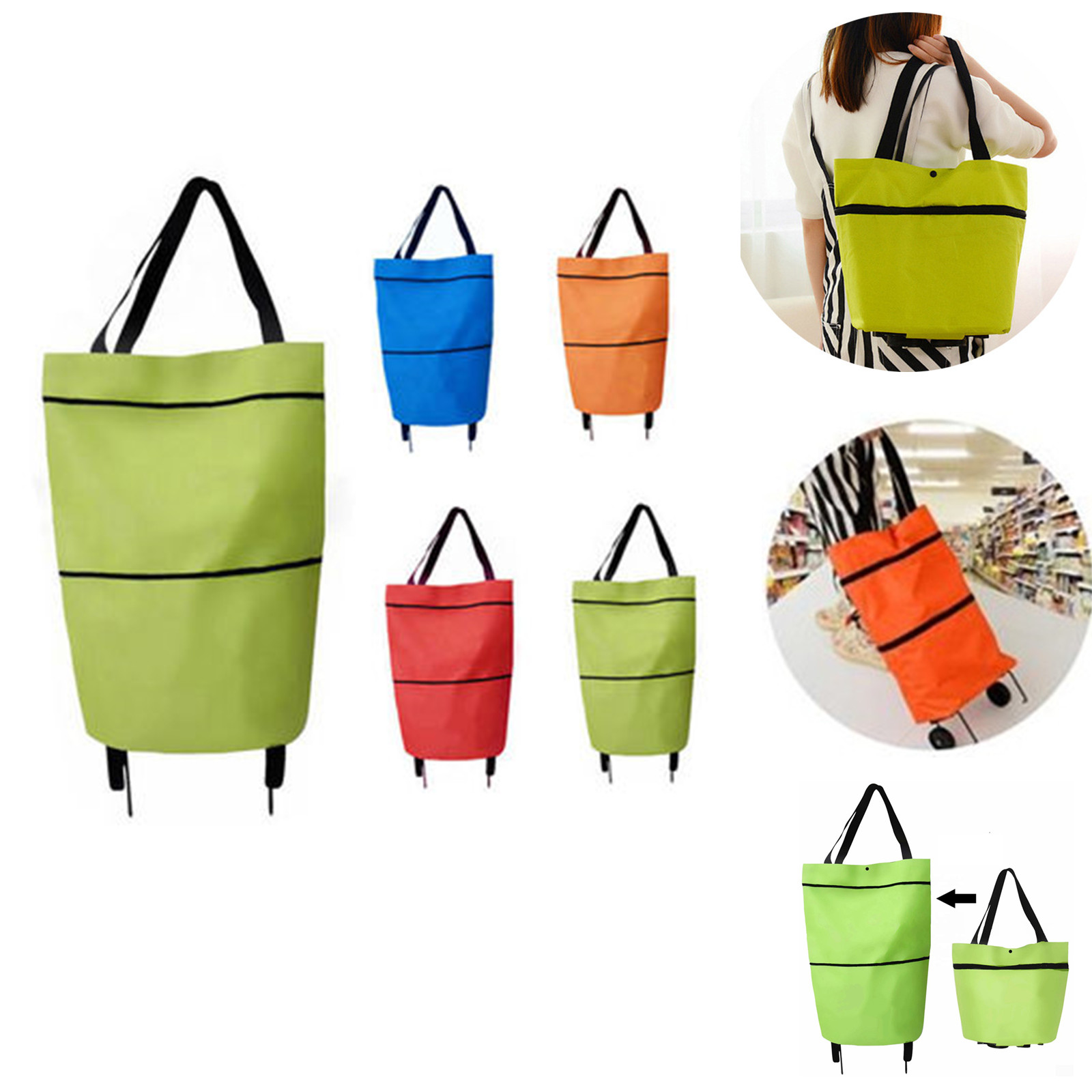 Foldable Collapsible Trolley Bags with Wheels 1