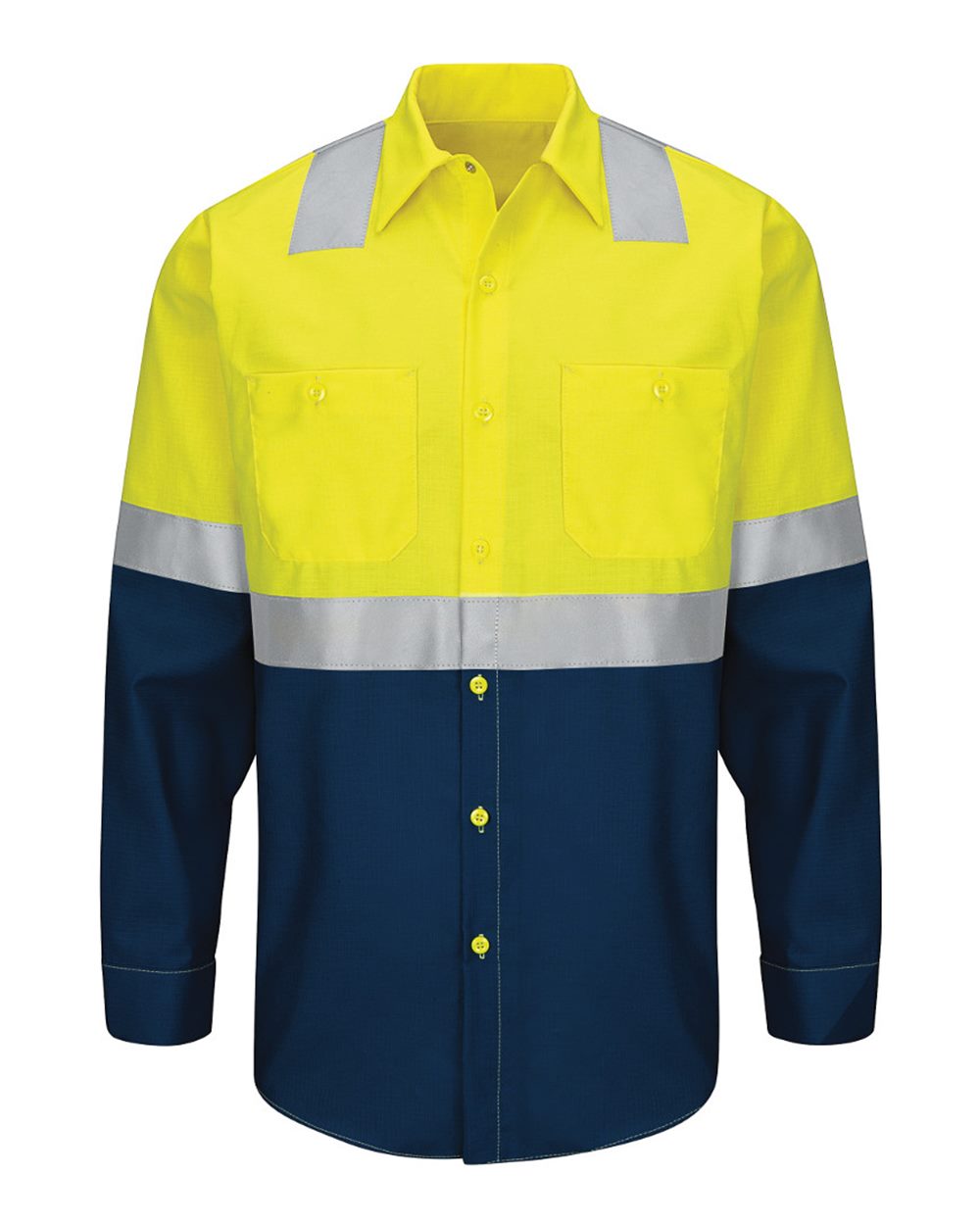 Men's Enhanced & Hi-Visibility Long Sleeve Work Shirt - SY14 16