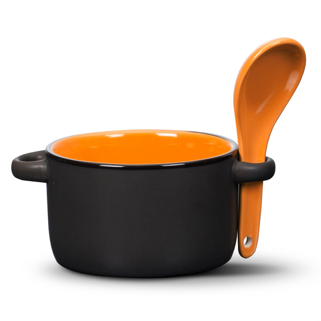 Merritt Soup Mug & Spoon - 12oz - Deep Etch 29