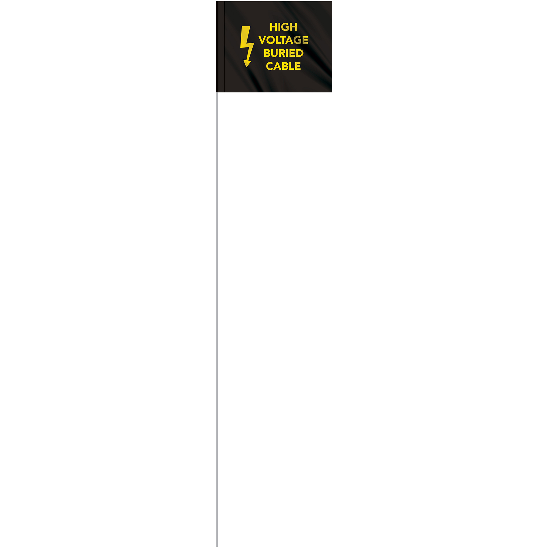 1-Color 4" x 5" Custom Vinyl Marking Flag w/ 24" Plastic Staff 13