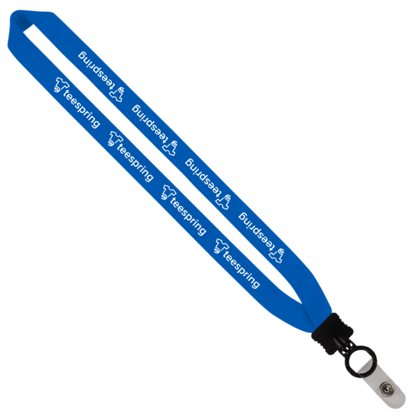 1" Cotton Lanyard with Plastic Clamshell & O-Ring 24