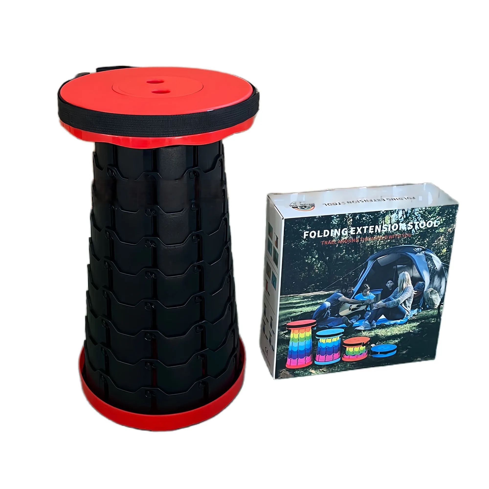 Portable Rainbow Telescopic Folding Stool For Outdoor 10