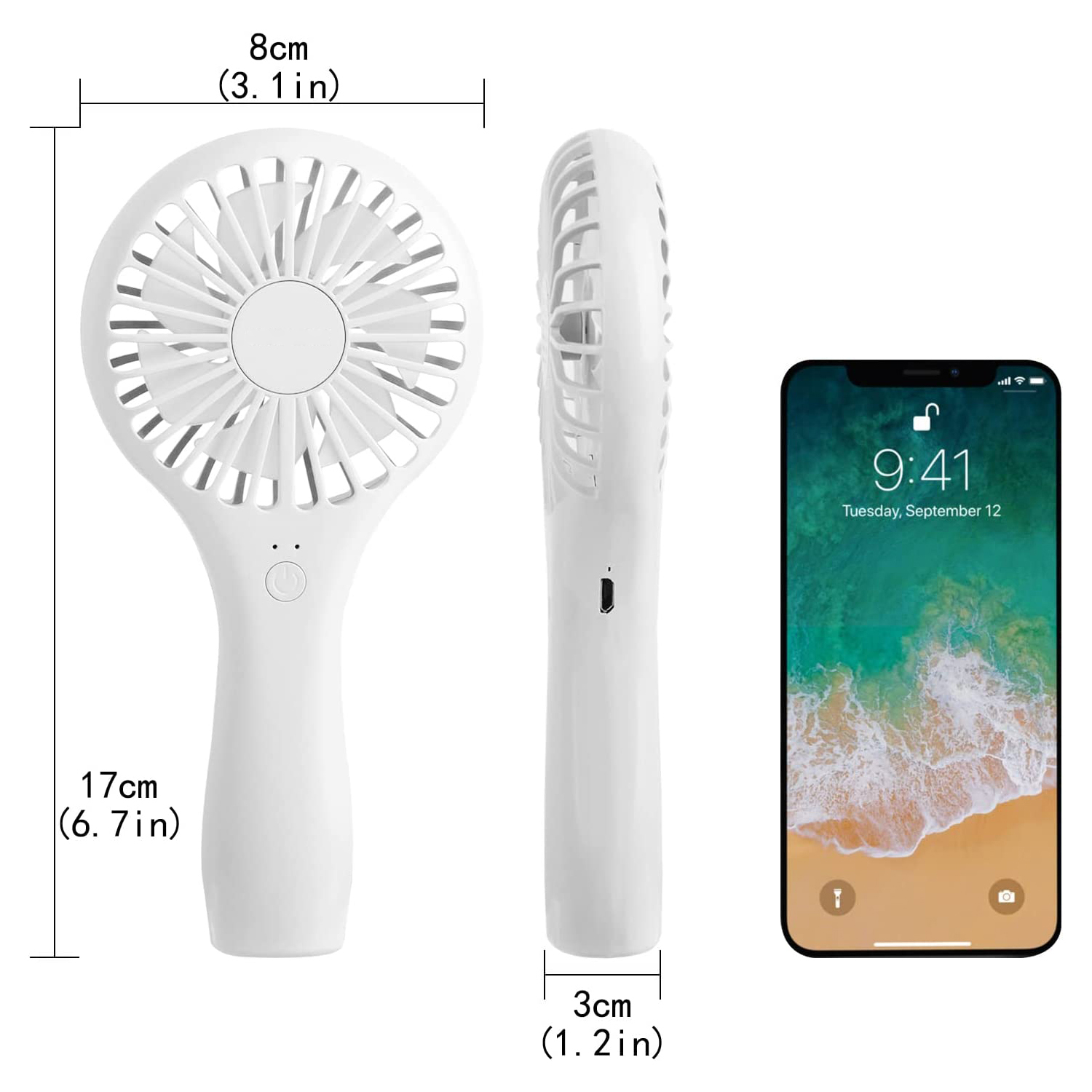 Handheld Mini Fan - USB Rechargeable 8