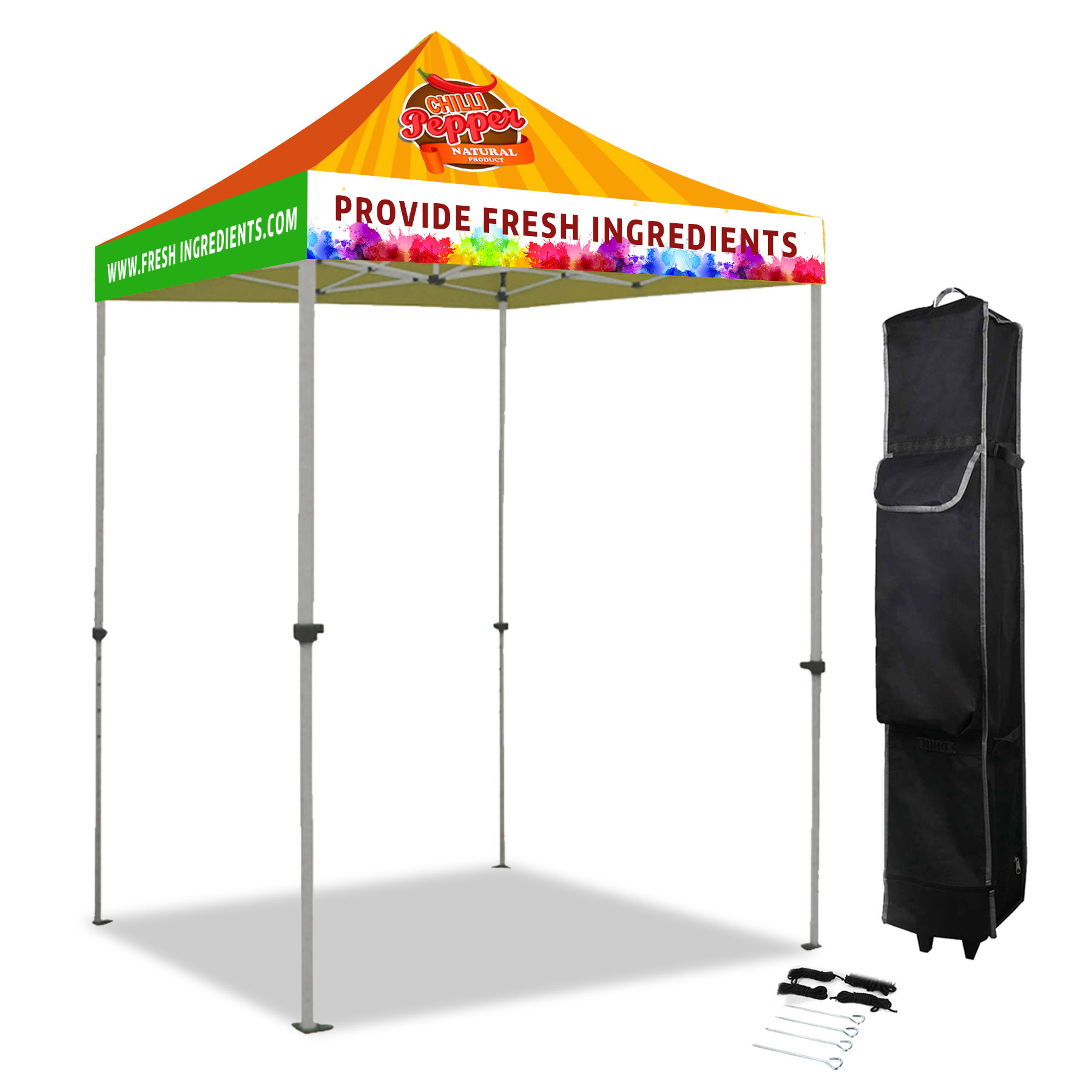 5' x 5' Heavy Duty Pop Up Tent w/ Dye Sublimation Canopy 2
