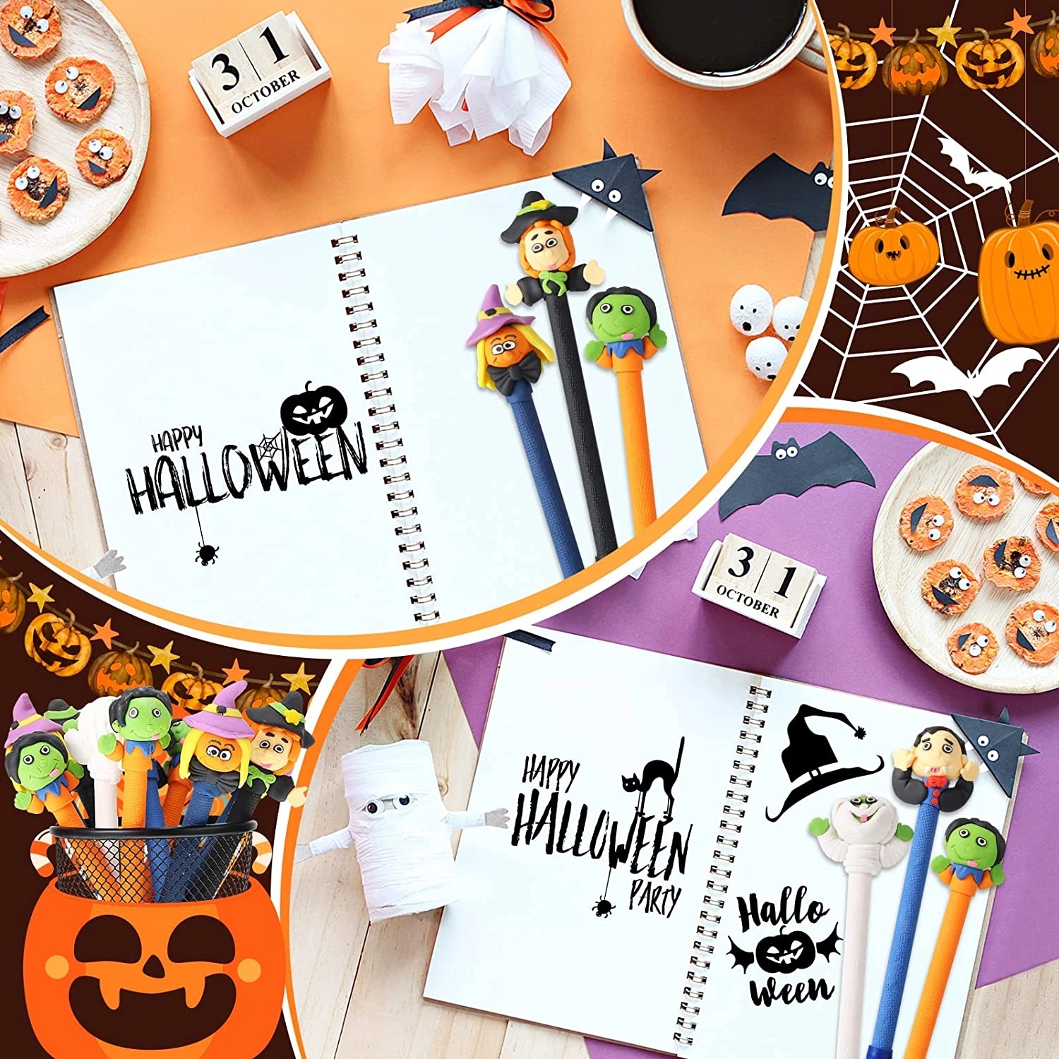 Halloween Pumpkin Witch Skull Heads Ghost Pen 2