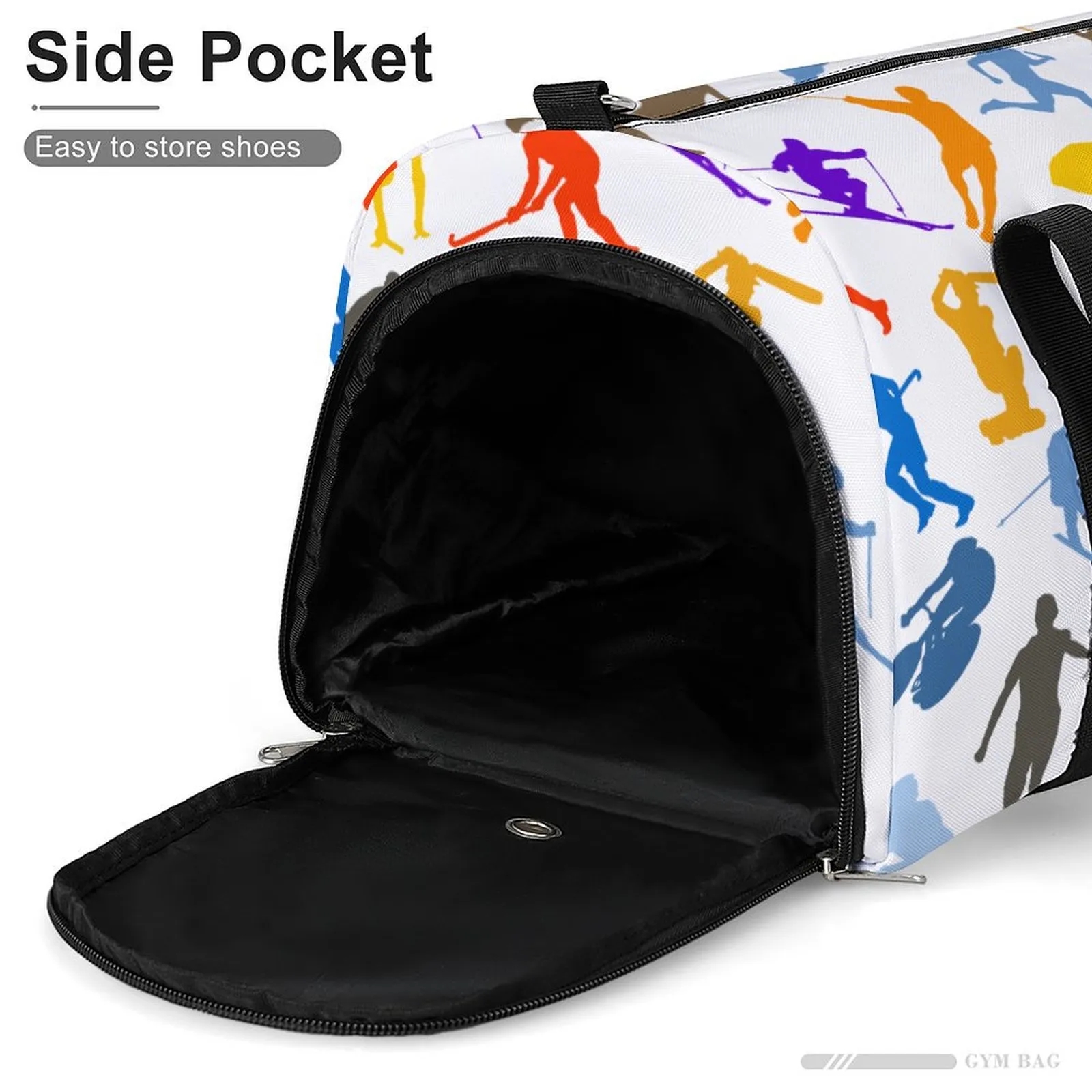 Custom Logo Gym Bags Bulk Order High Quality Oxford Cloth Duffle Promotional Giveaway 8
