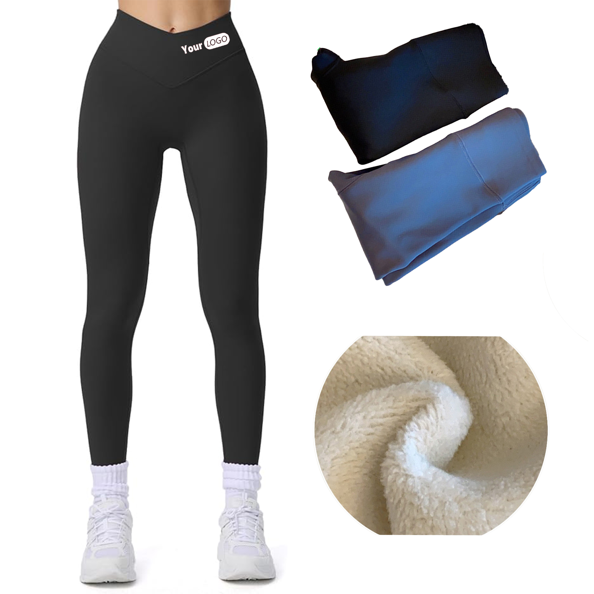 Leggings Fleece Tummy Control Comfort Yoga Pants Paded 2