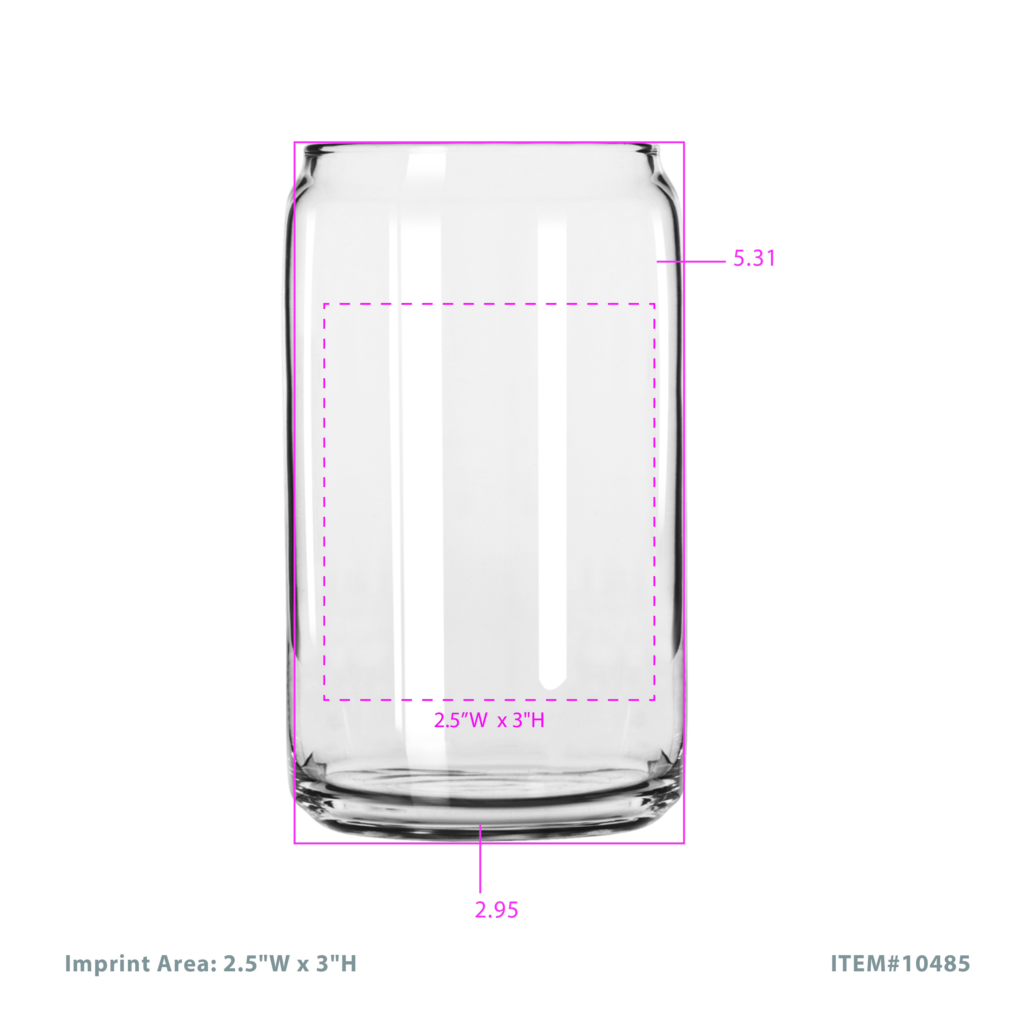 True® Beer Can Pint Glass, set of 4 8
