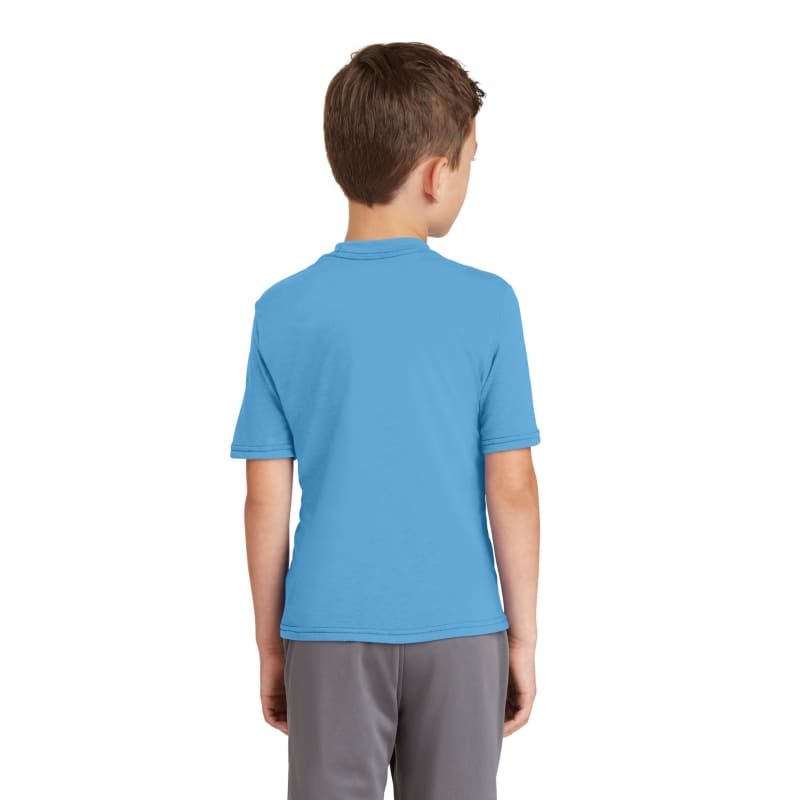 Port & Company Youth Performance Blend Tee. 25