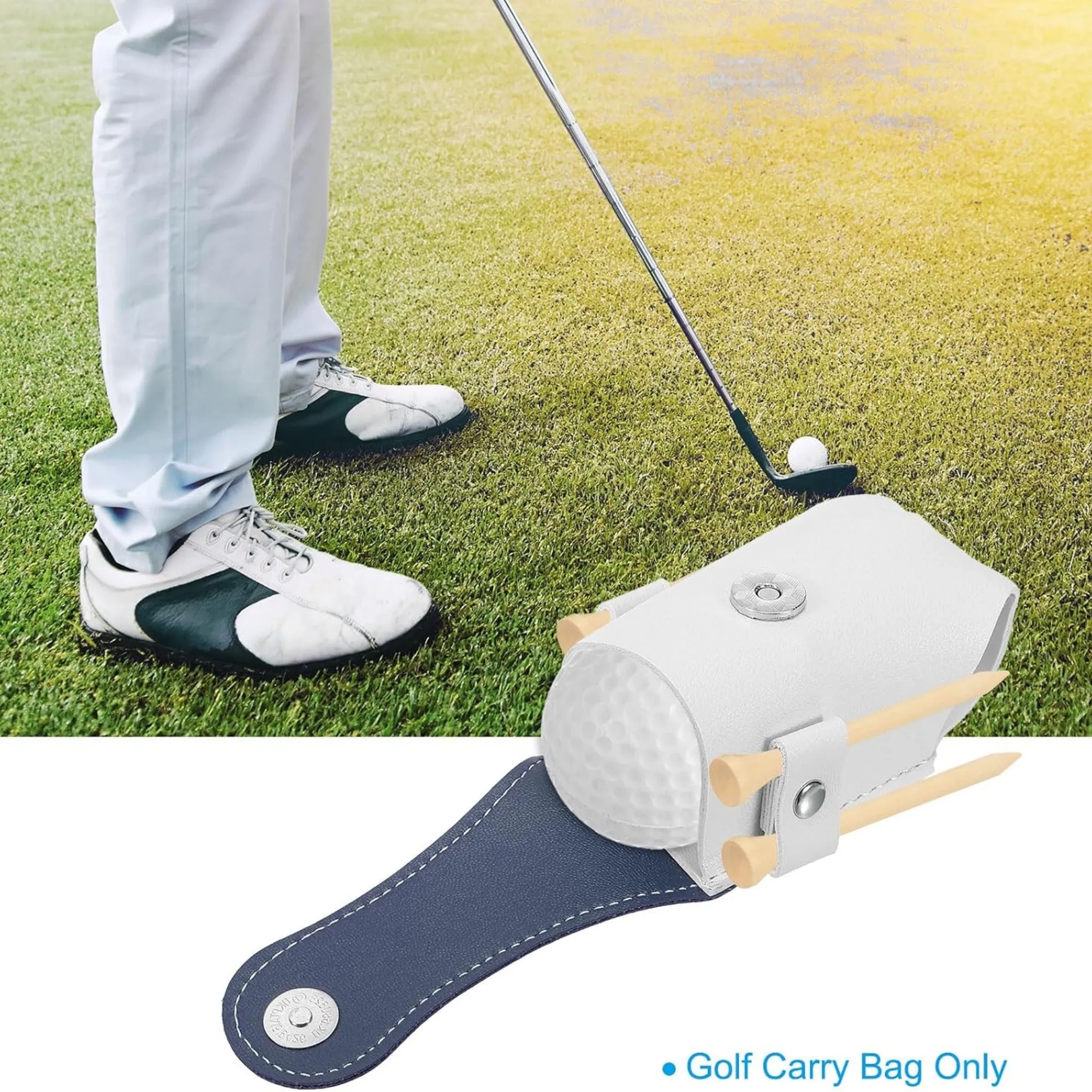 Portable PU Leather Golf Ball Bag 10