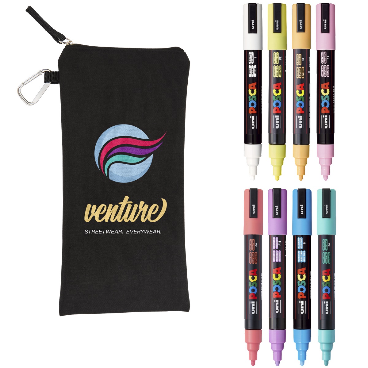 POSCA 8 Piece Soft Marker Set with Bag - Medium 30