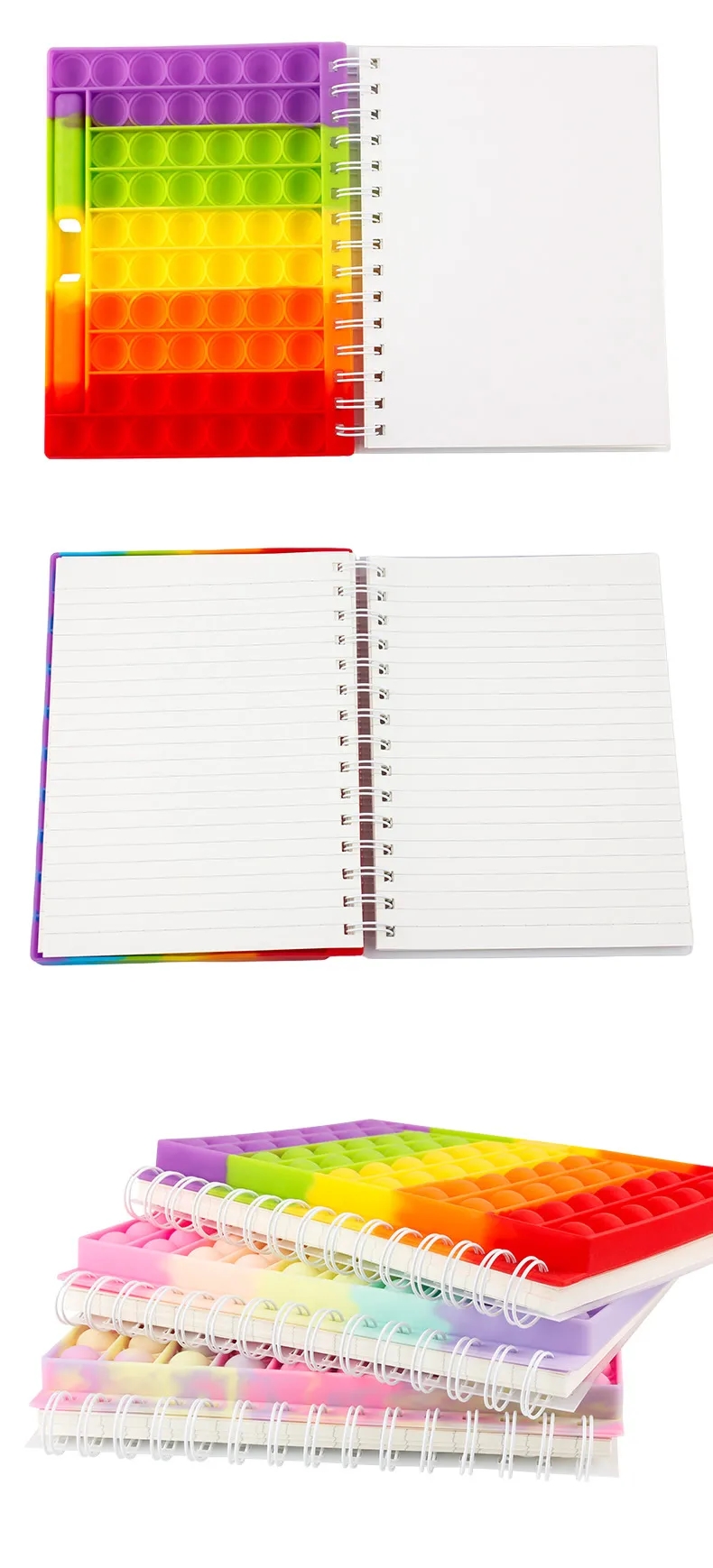 A5 Pop It Stress Reliever Cute Journals With Pen 4