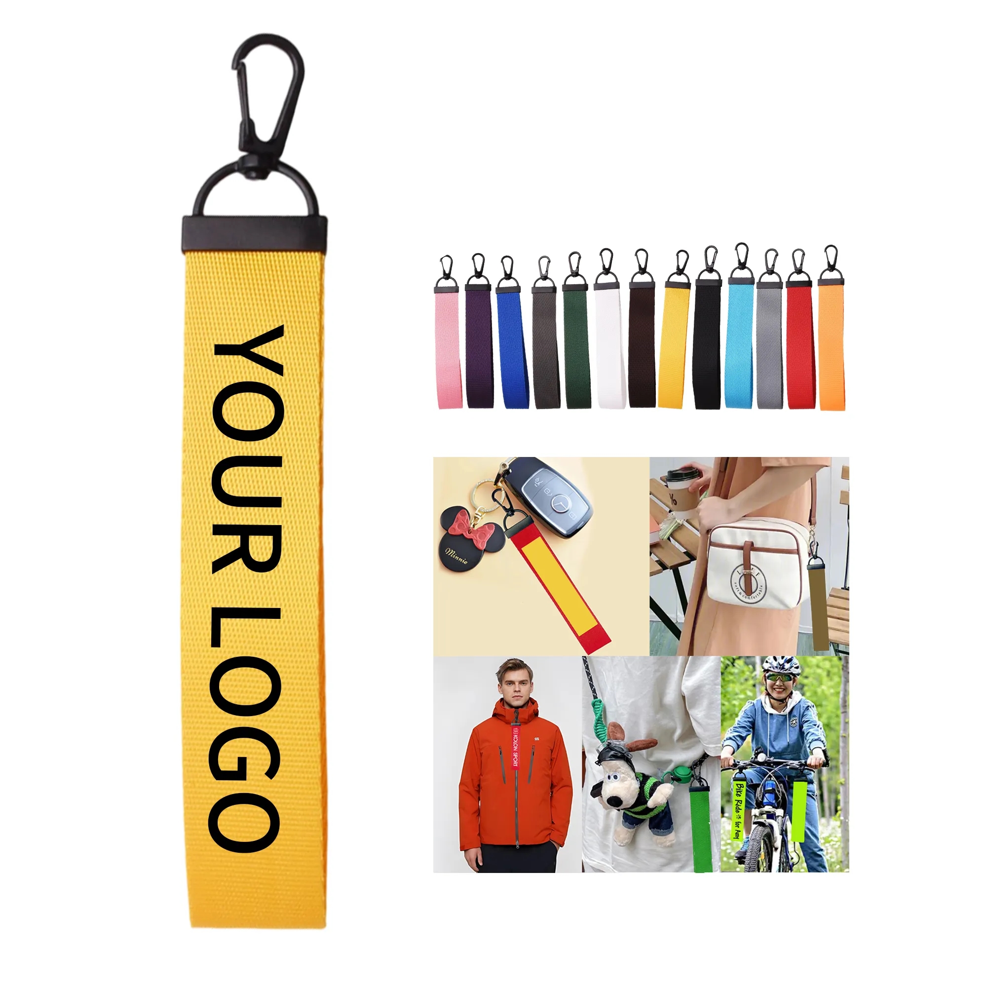 Solid Color Ribbon Keychain Lanyard for Promotion 6