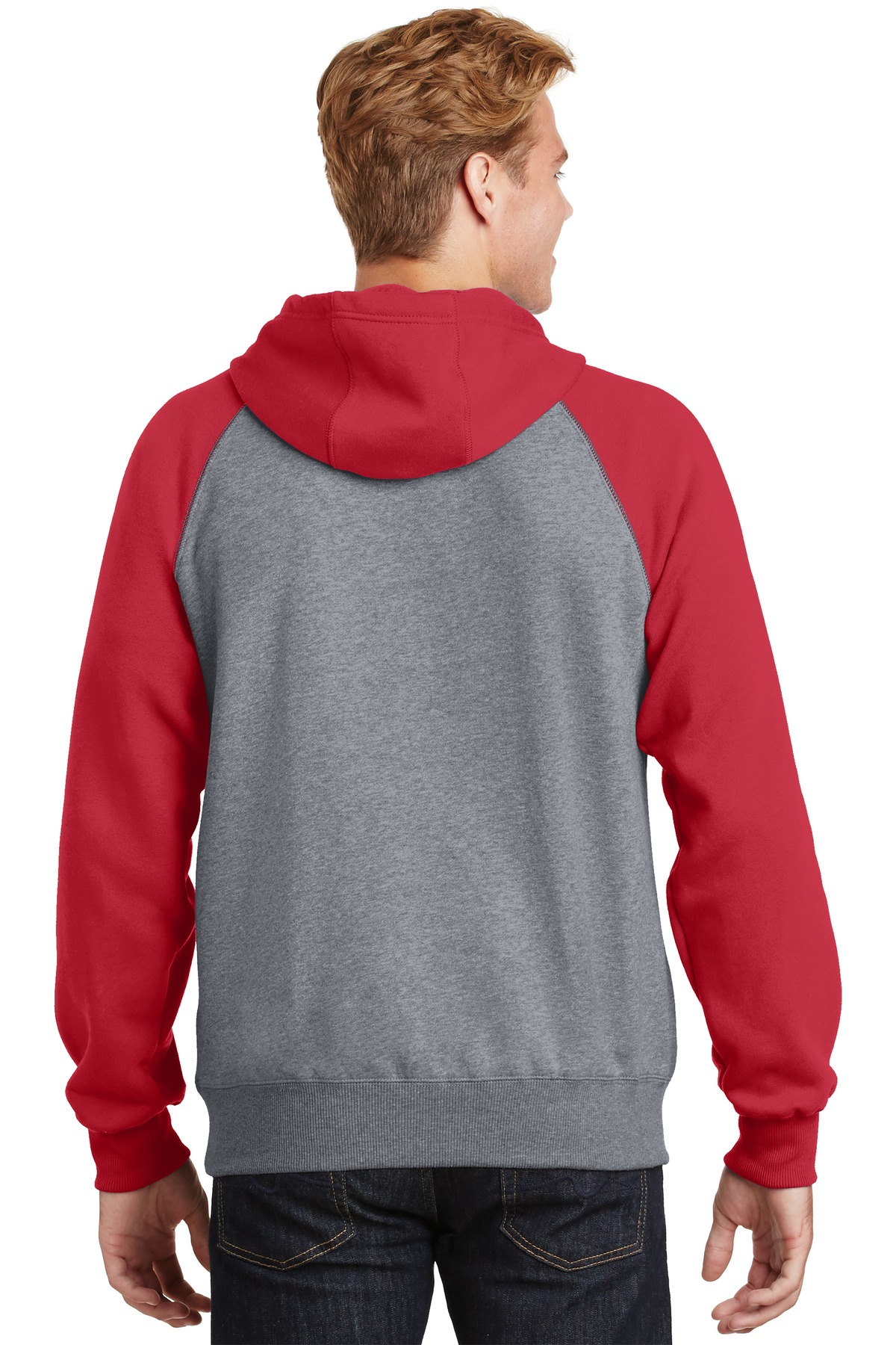Sport-Tek Raglan Colorblock Pullover Hooded Sweatshirt. ST267 44