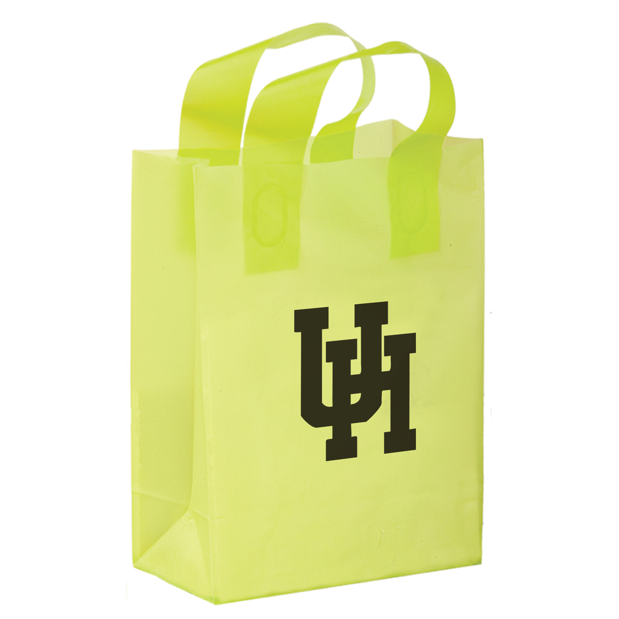 Color HDPE Frosted Soft Loop Shopper 21