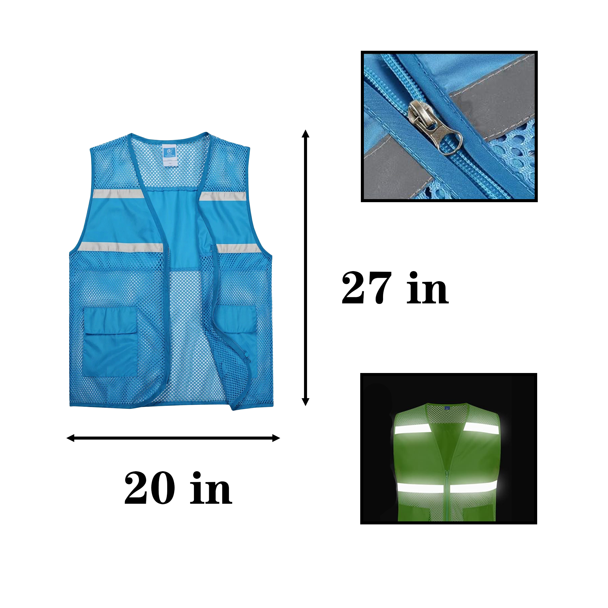 Colorful Volunteer Uniform Fishnet Vest 6