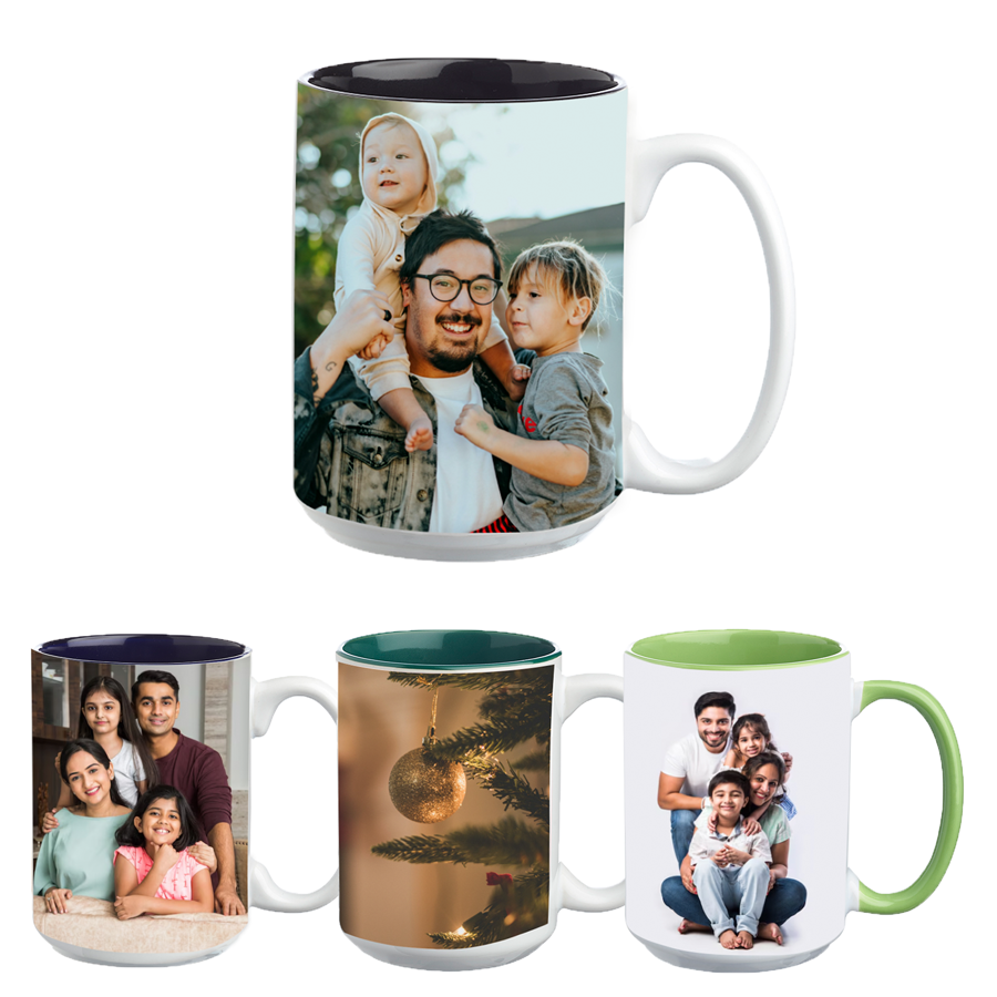 15 oz. Glossy Two-Tone Custom Photo Mug 8