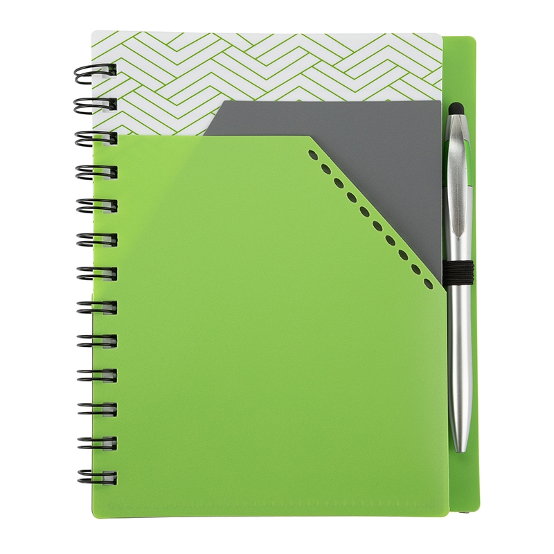 Trapezoid Junior Notebook w/  Stylus Pen 19