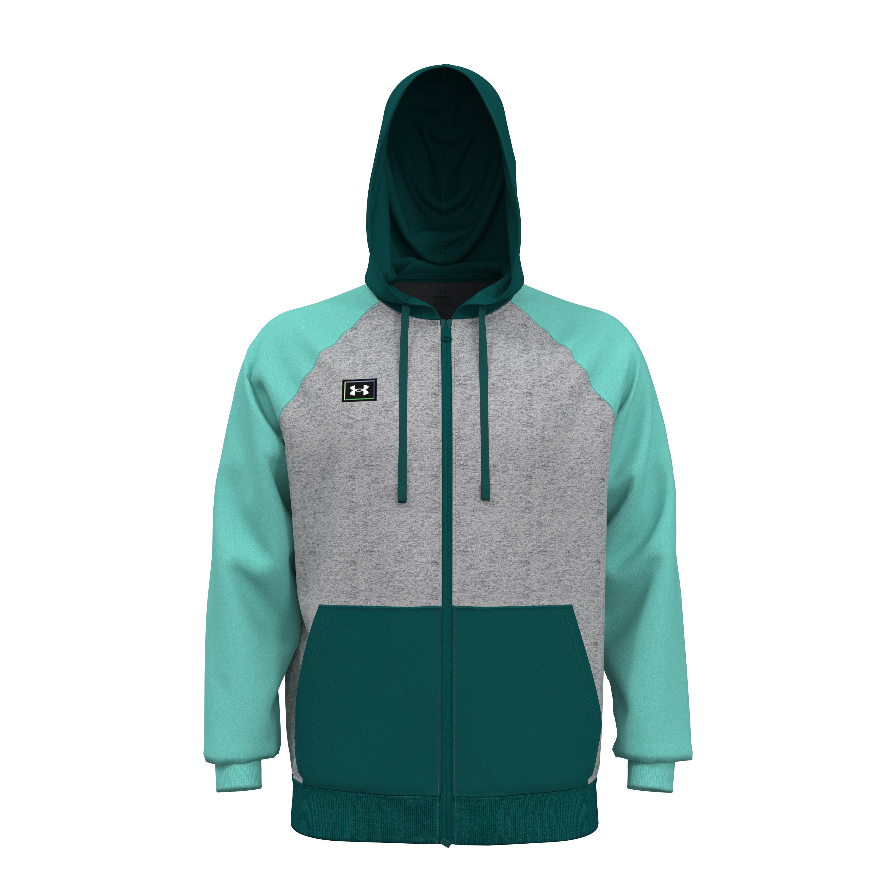 UA Rival Fleece Colorblock Men's Full-Zip 4