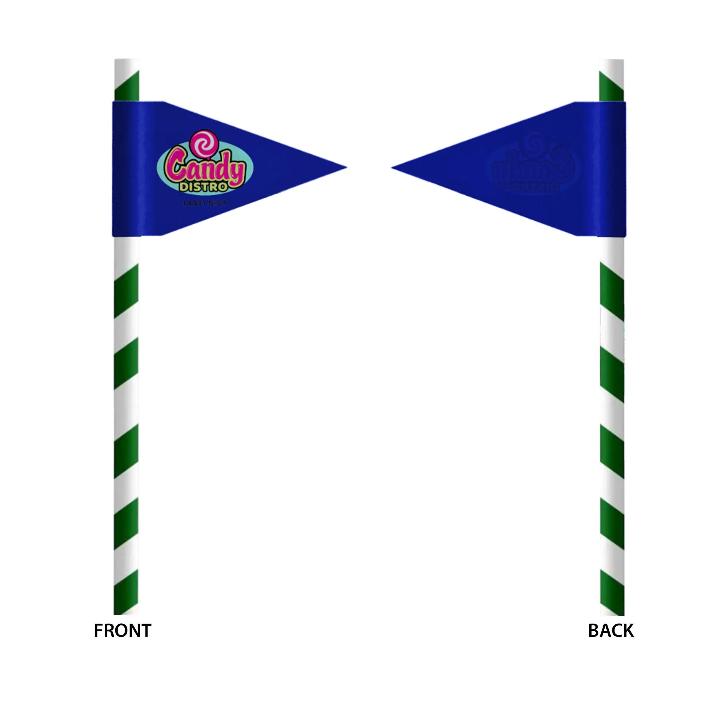 Straw Toothpick Flags Style B - 1" x 1.5" 4