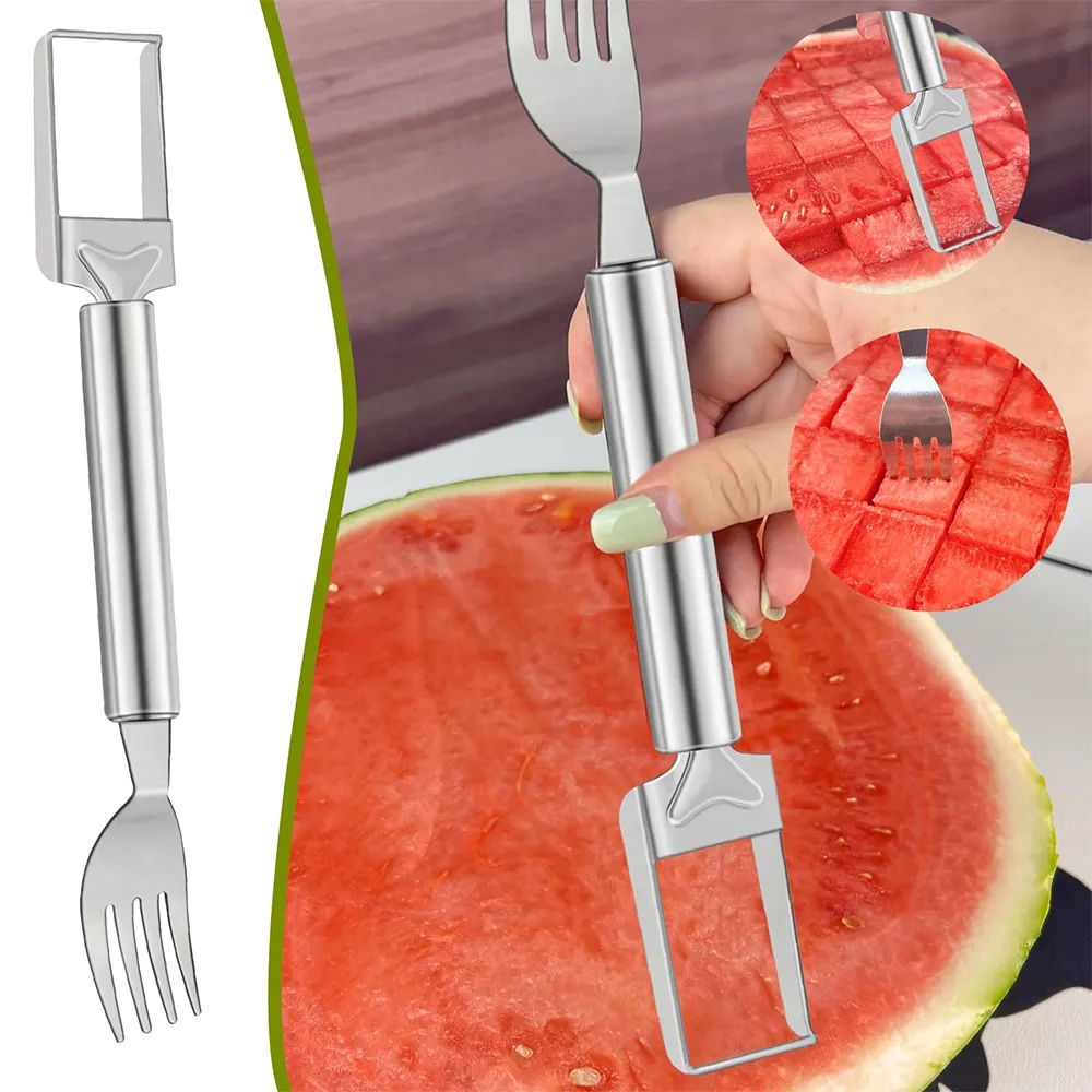 2 in 1 Stainless Steel Watermelon Slicer Fork 6