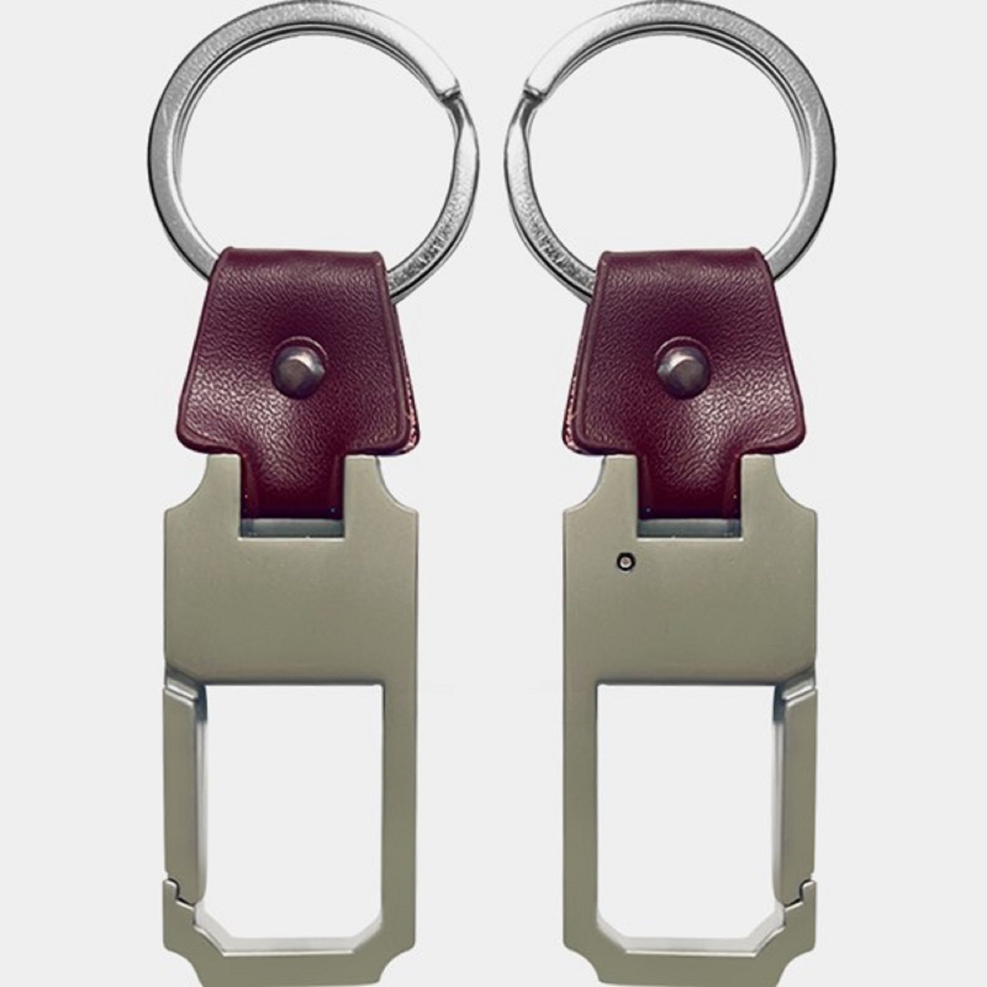 Metal Leather Keychain 2